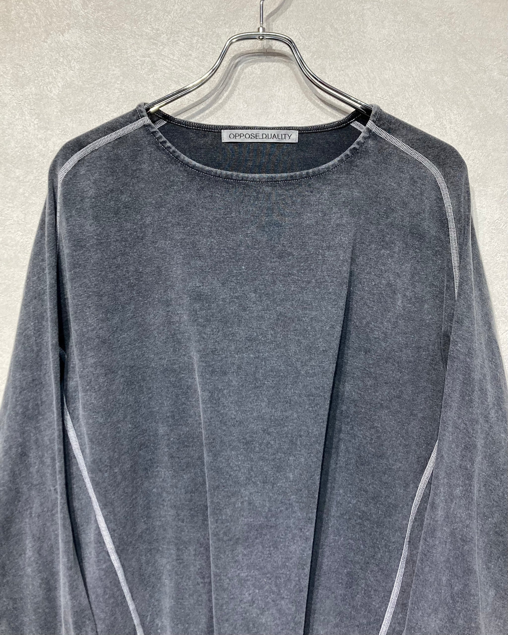 OPPOSE DUALITY / LONG SLEEVE T-SHIRTS WASH - Gray