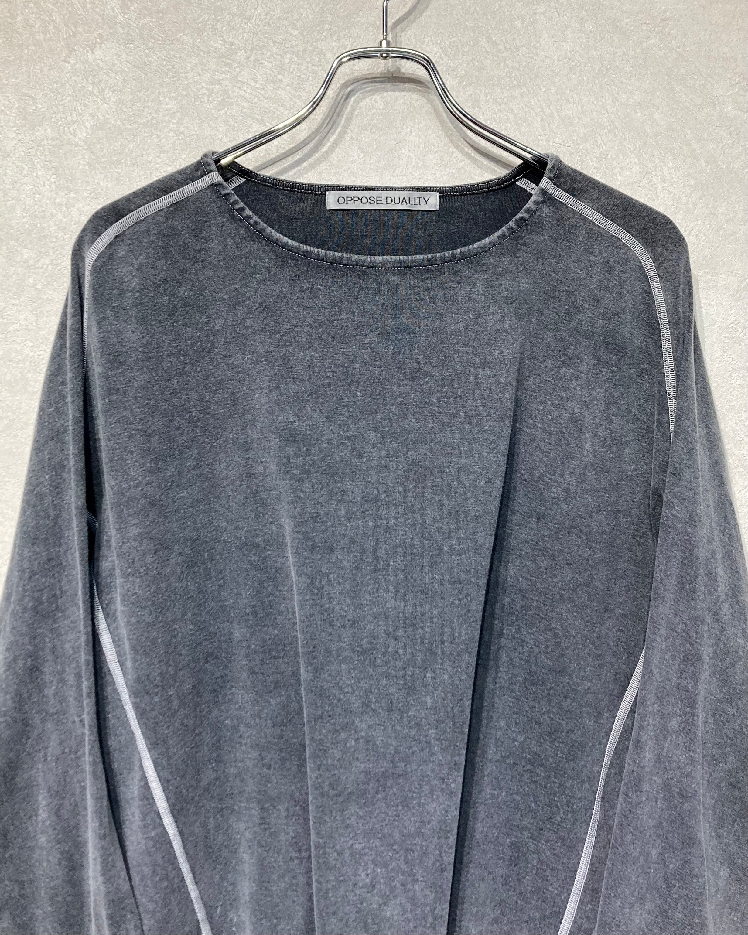 OPPOSE DUALITY / LONG SLEEVE T-SHIRTS WASH - Gray