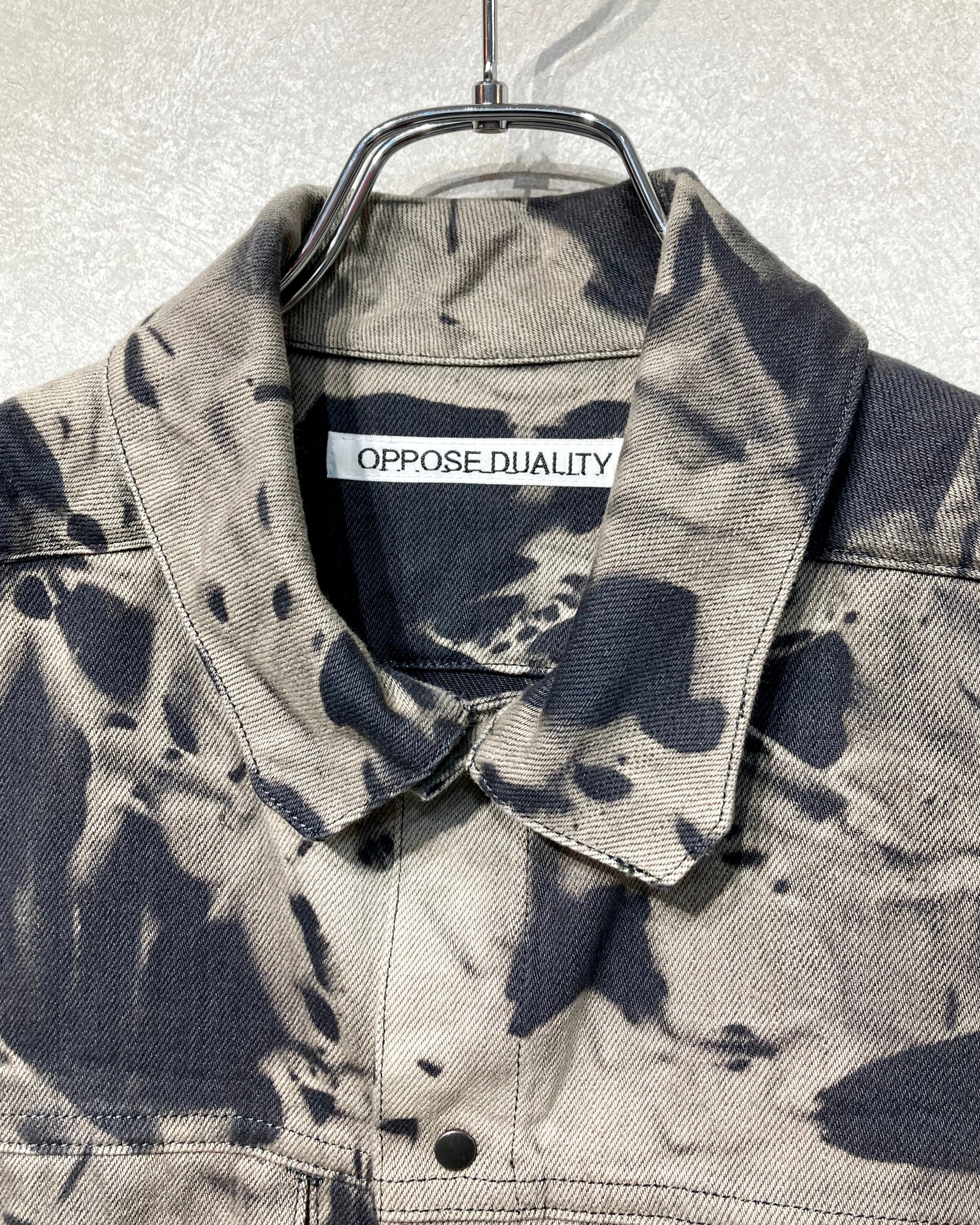 OPPOSE DUALITY / 8POCKET PANEL DENIM JKT BLEACH - Dark gray
