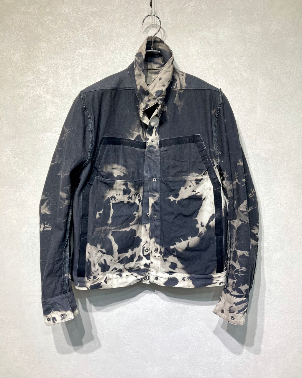 OPPOSE DUALITY / 8POCKET PANEL DENIM JKT BLEACH - Dark gray