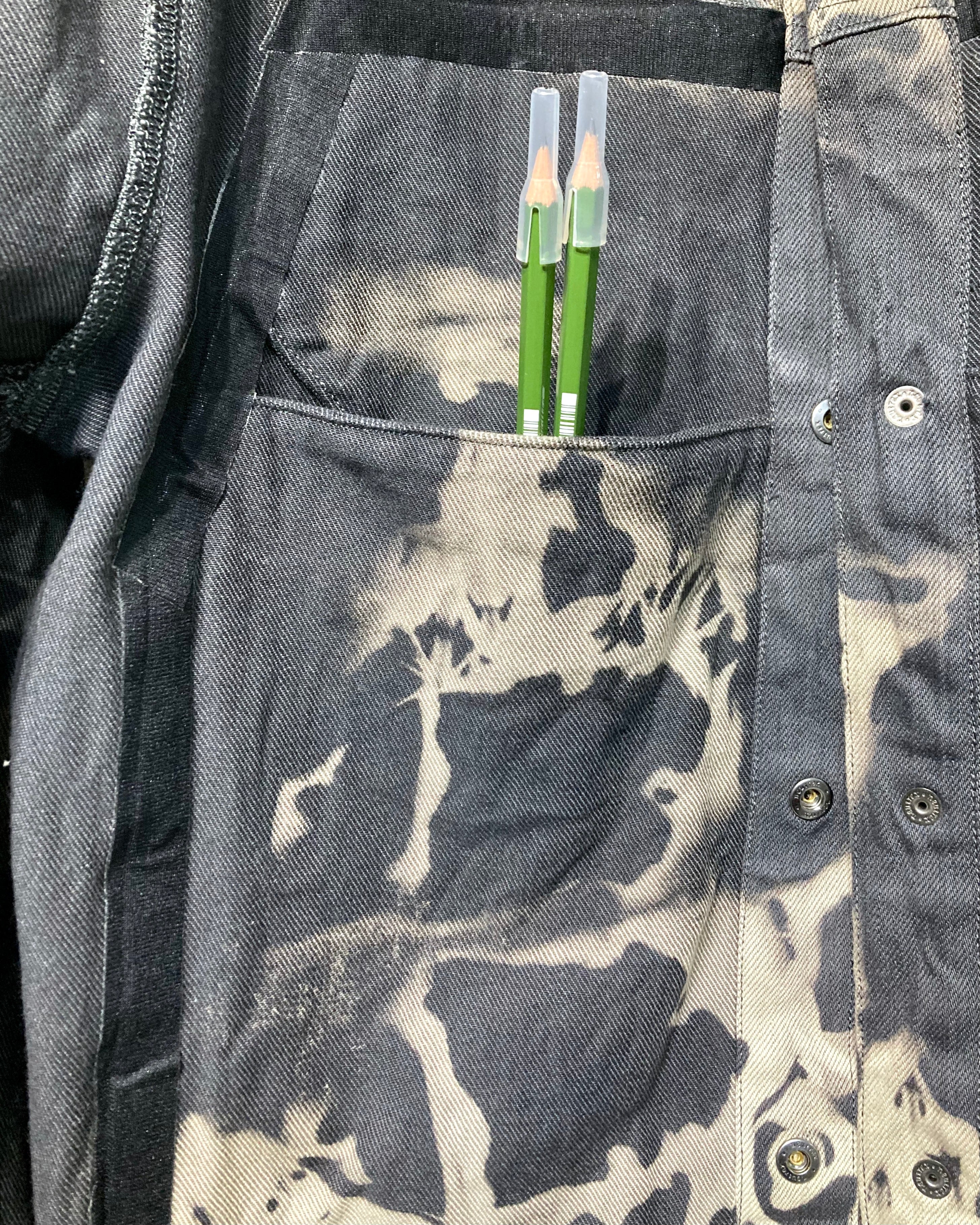 OPPOSE DUALITY / 8POCKET PANEL DENIM JKT BLEACH - Dark gray