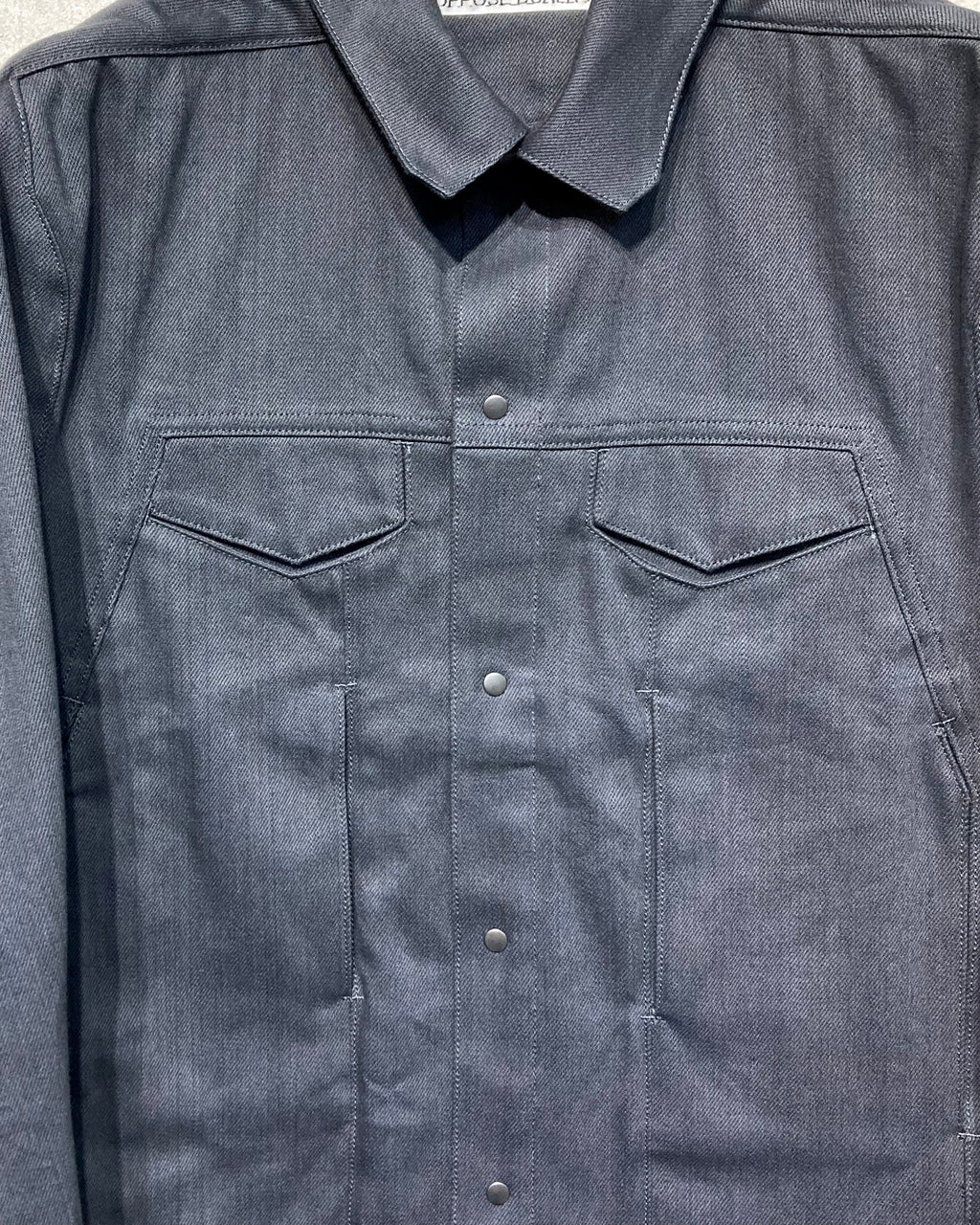 OPPOSE DUALITY / 8POCKET PANEL DENIM JKT - Dark gray