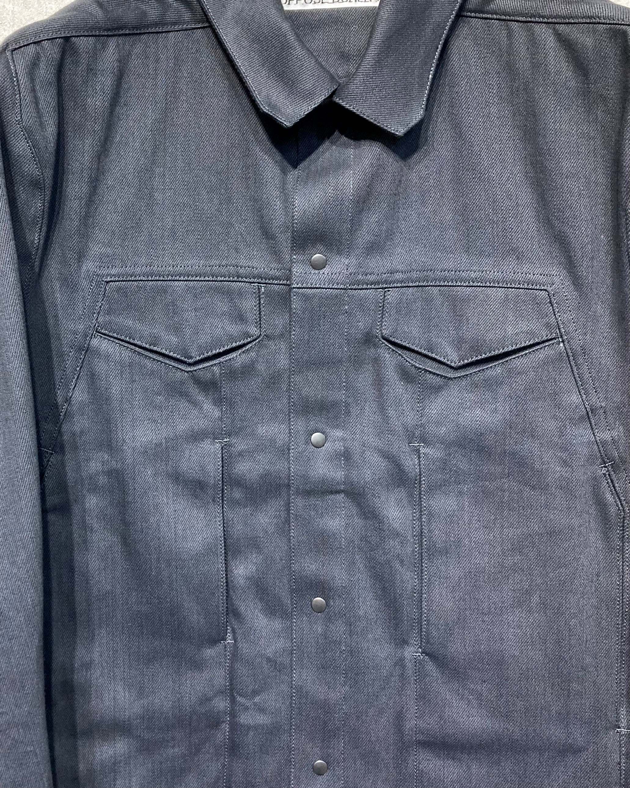 OPPOSE DUALITY / 8POCKET PANEL DENIM JKT - Dark gray