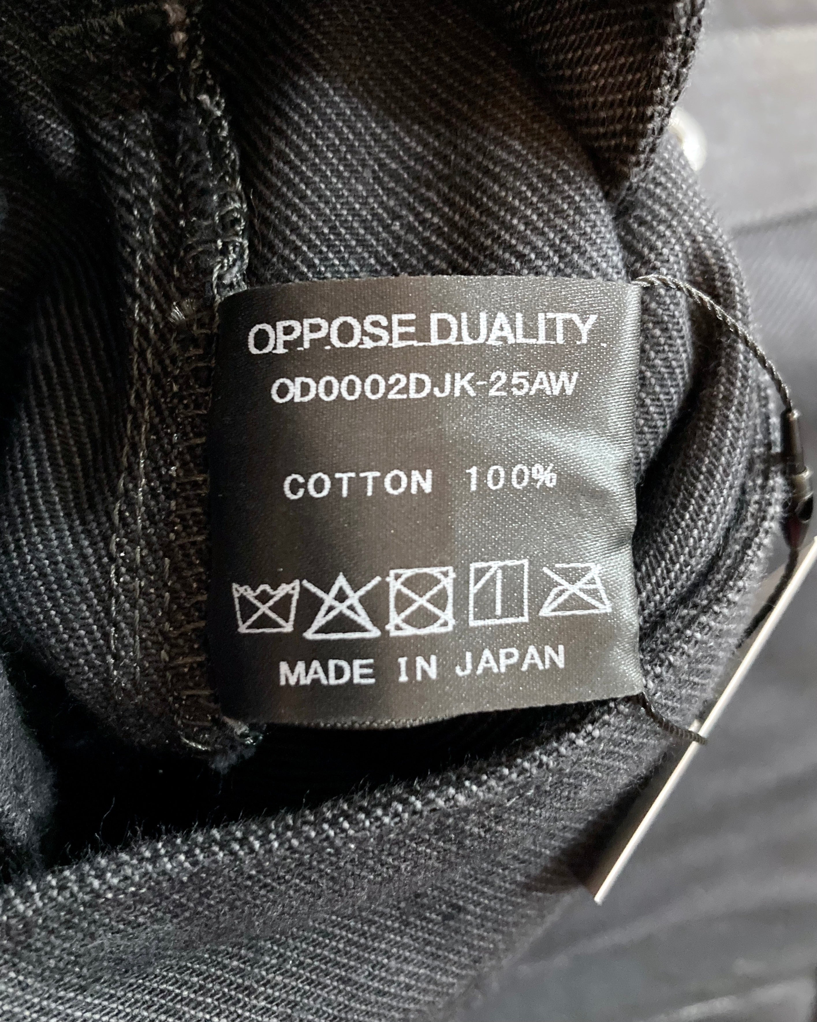 OPPOSE DUALITY / 8POCKET PANEL DENIM JKT - Dark gray