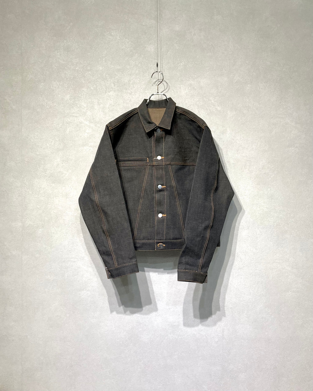 DAISUKE TANABE / COFFEE BLACK DENIM JACKET - Black