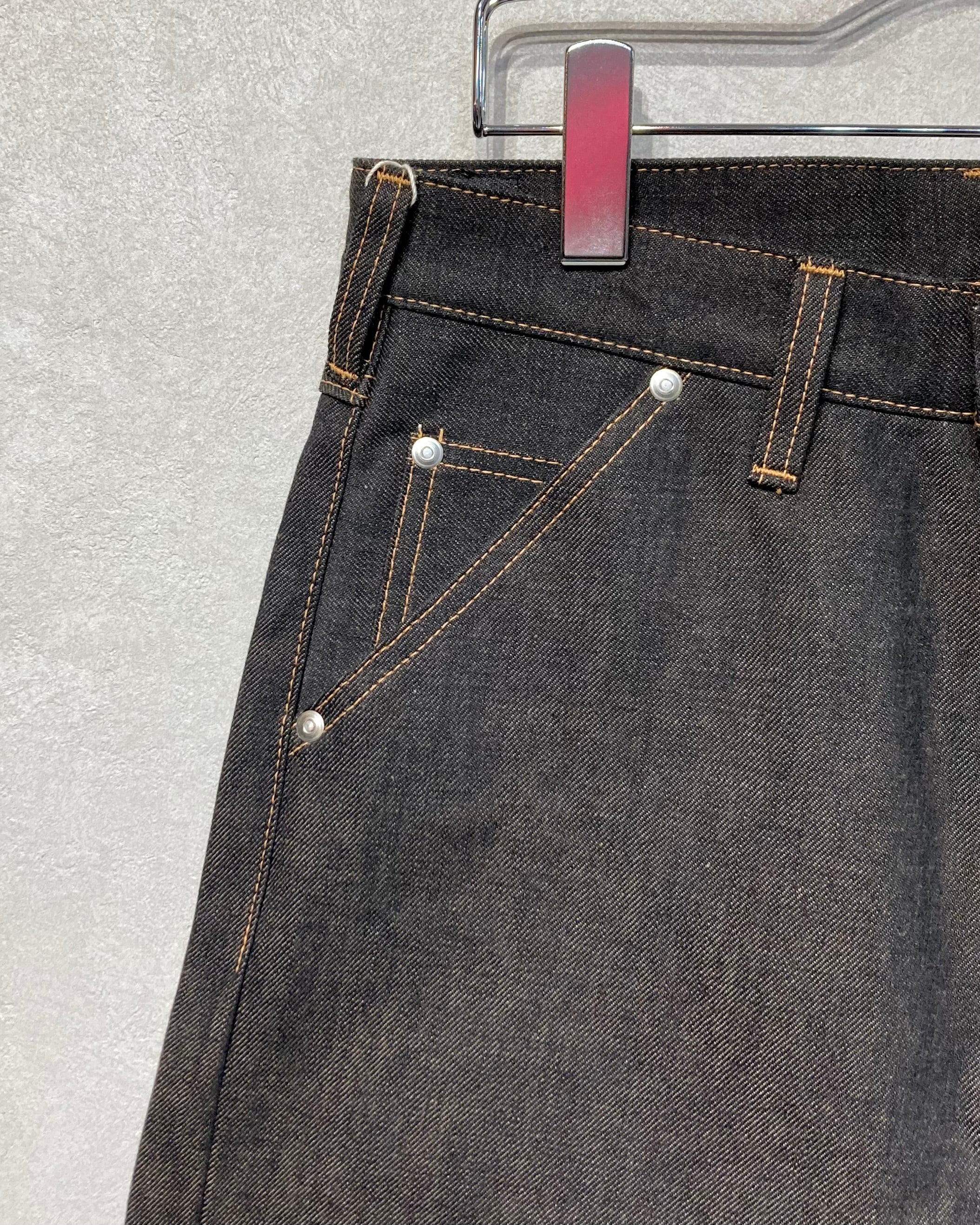 DAISUKE TANABE / COFFEE BLACK DENIM TROUSERS - Black