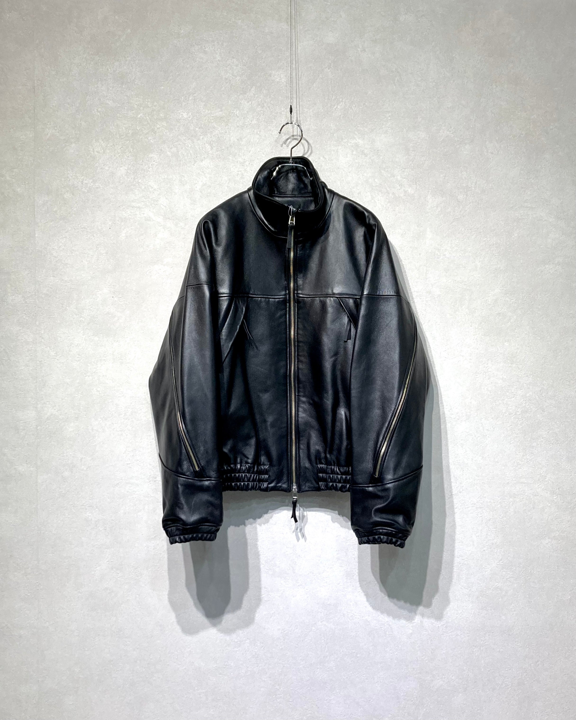ROTOL / LEATHER VENTILATION BLOUSON - Black