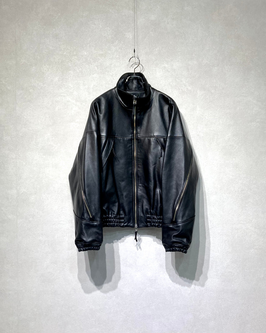 ROTOL / LEATHER VENTILATION BLOUSON - Black