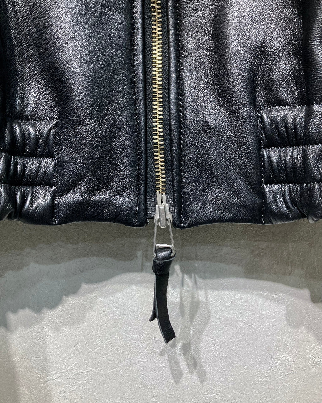 ROTOL / LEATHER VENTILATION BLOUSON - Black