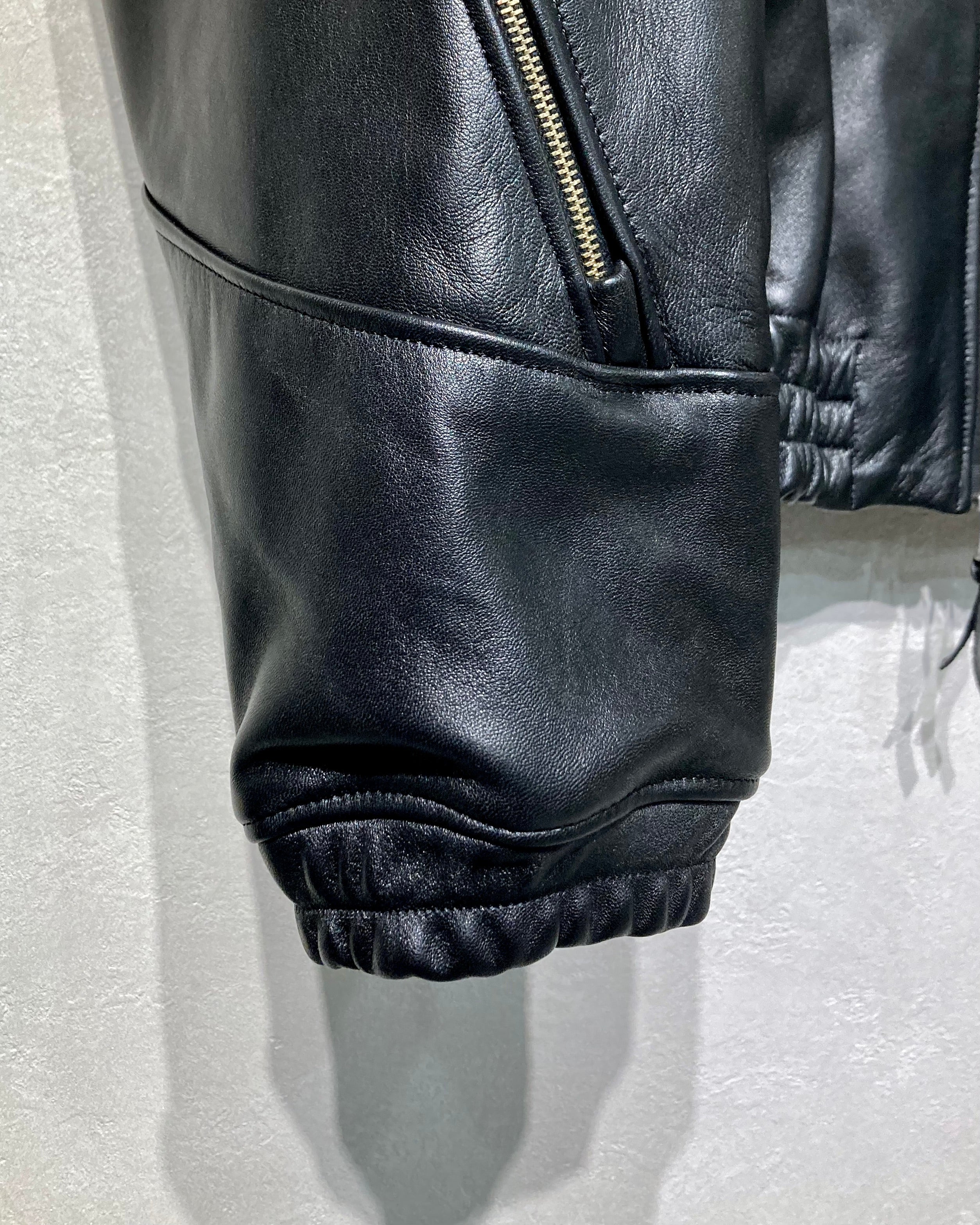 ROTOL / LEATHER VENTILATION BLOUSON - Black