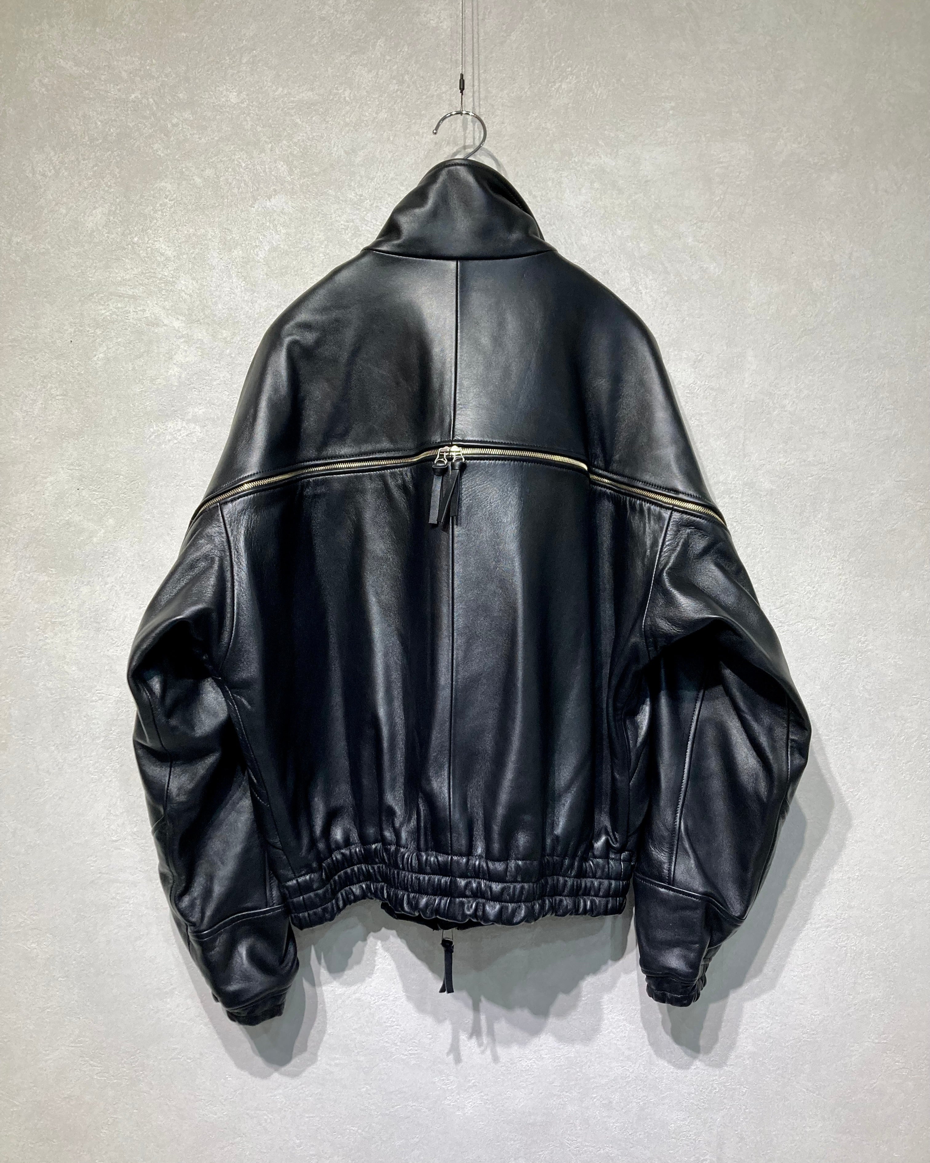 ROTOL / LEATHER VENTILATION BLOUSON - Black