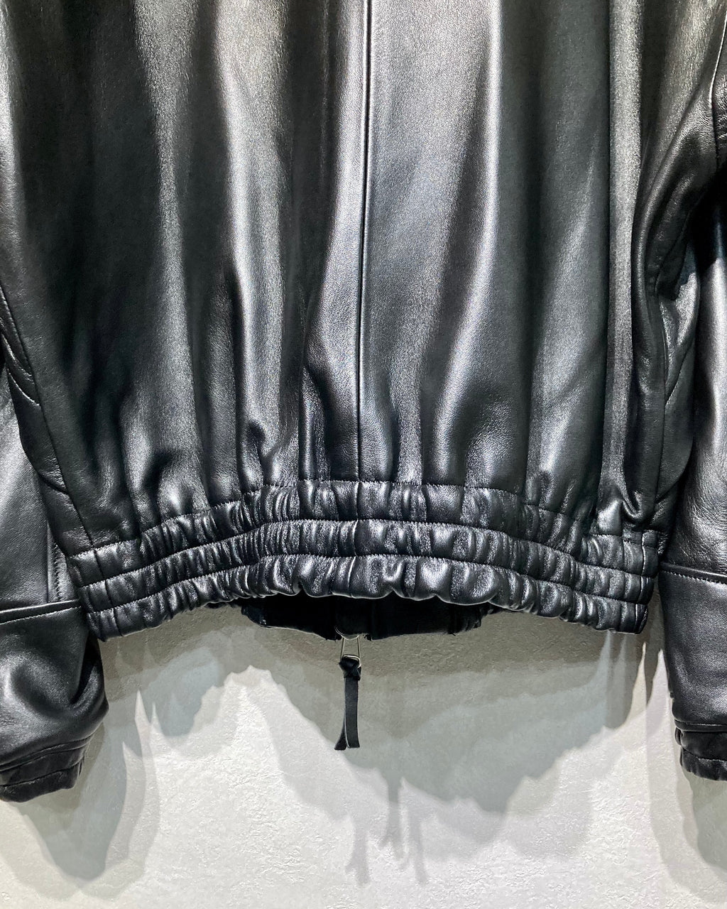 ROTOL / LEATHER VENTILATION BLOUSON - Black