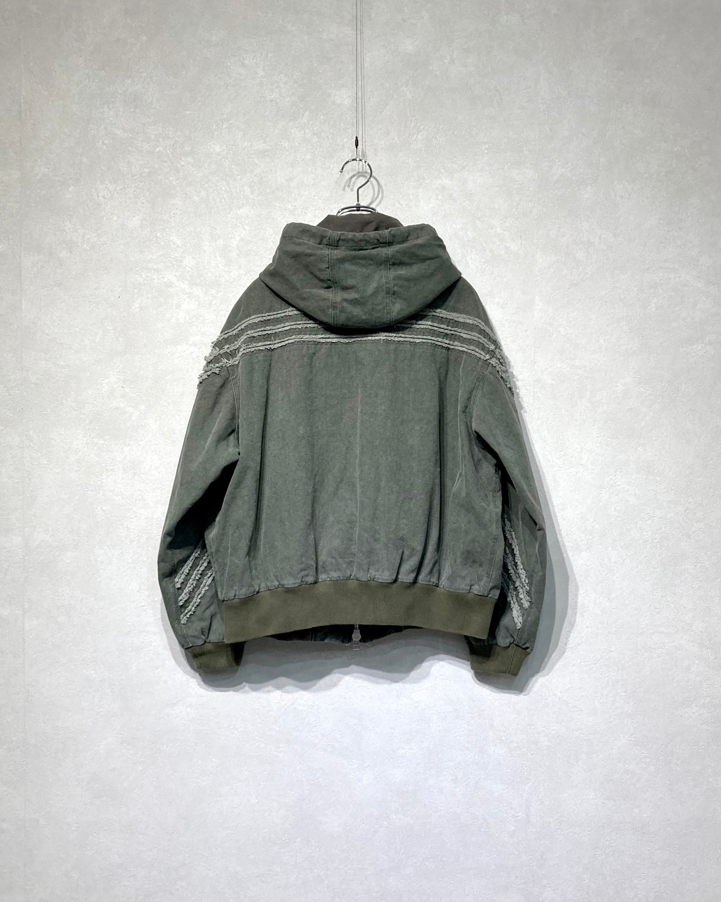 ROTOL / SLASH CANVAS HOODIE JACKET - Olive