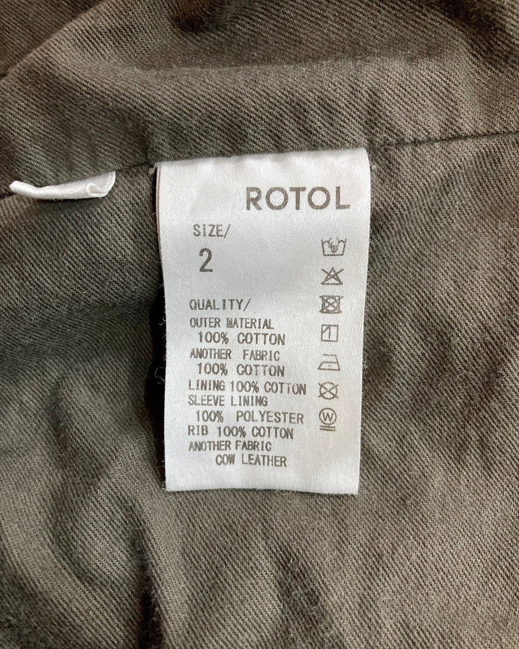 ROTOL / SLASH CANVAS HOODIE JACKET - Olive