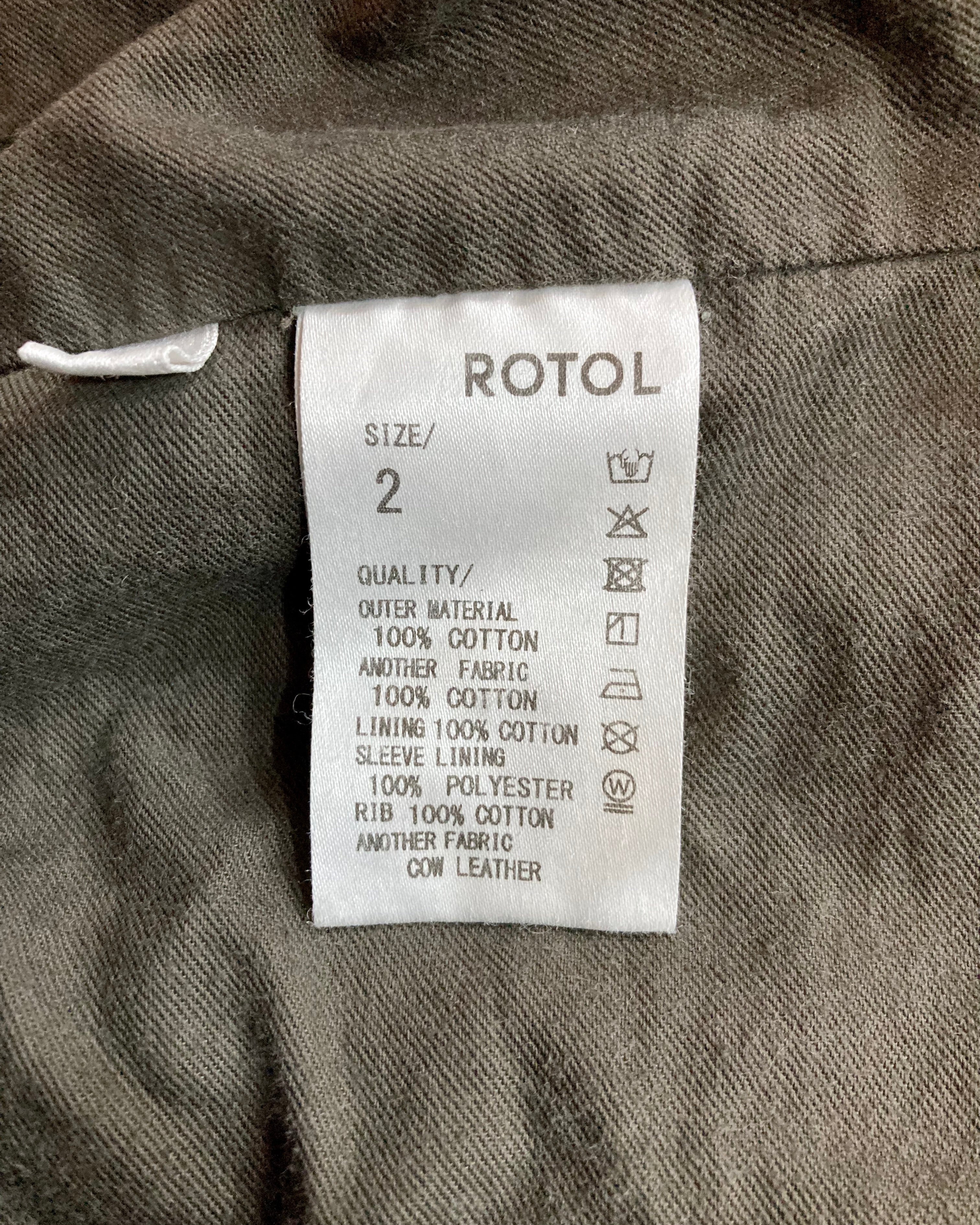 ROTOL / SLASH CANVAS HOODIE JACKET - Olive