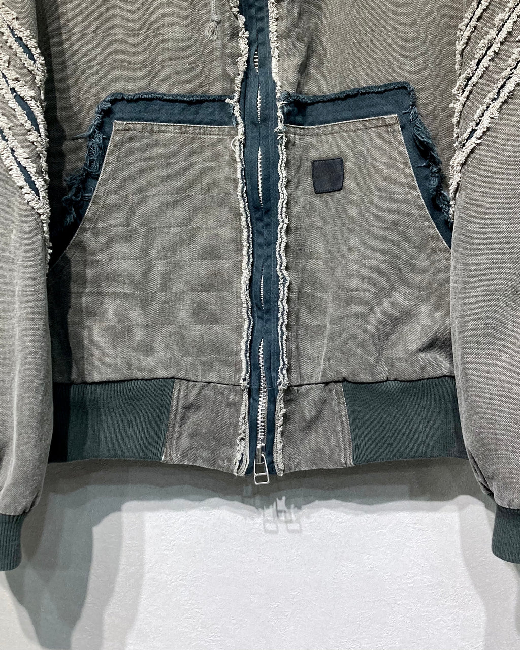 ROTOL / SLASH CANVAS HOODIE JACKET - Charcoal