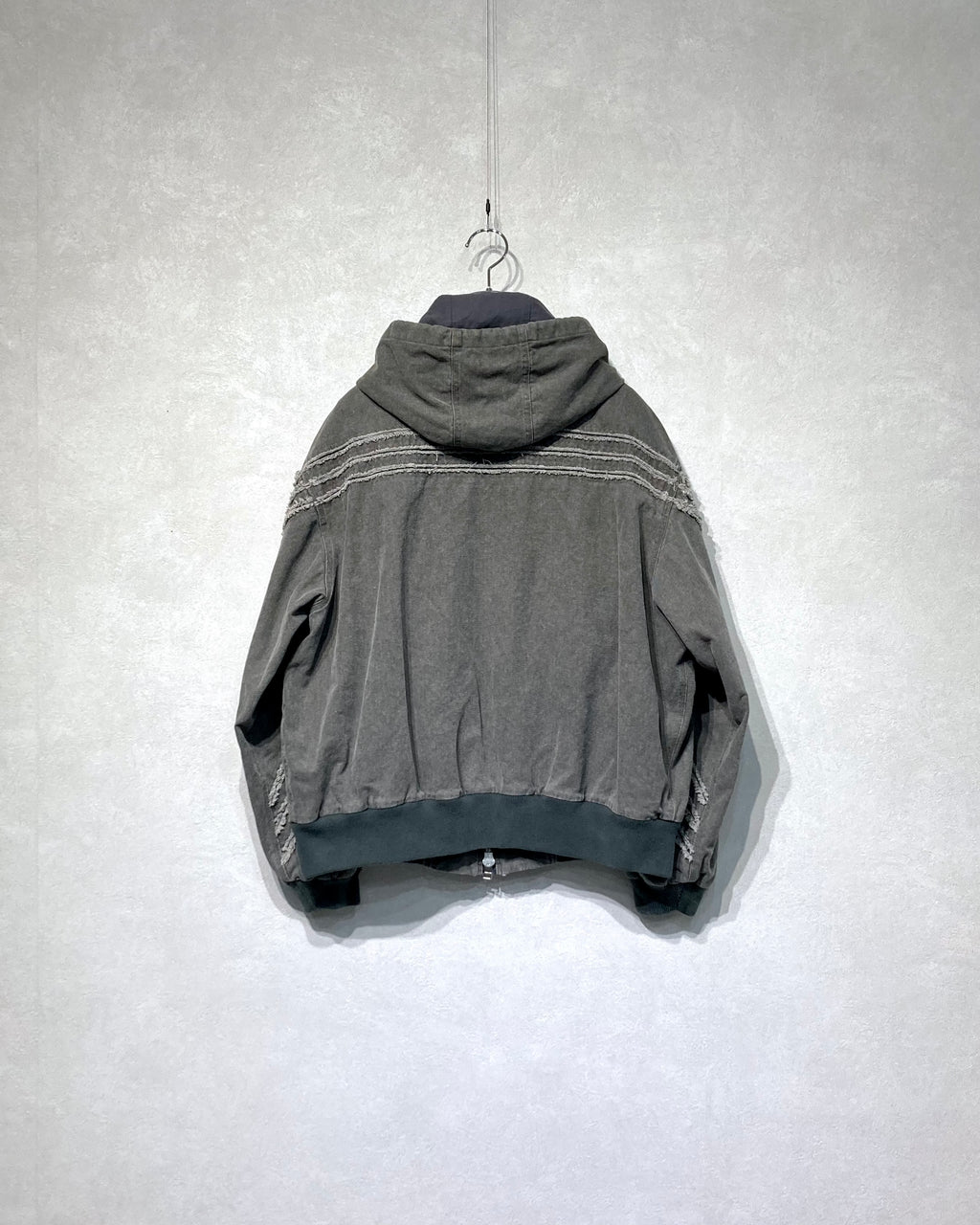 ROTOL / SLASH CANVAS HOODIE JACKET - Charcoal