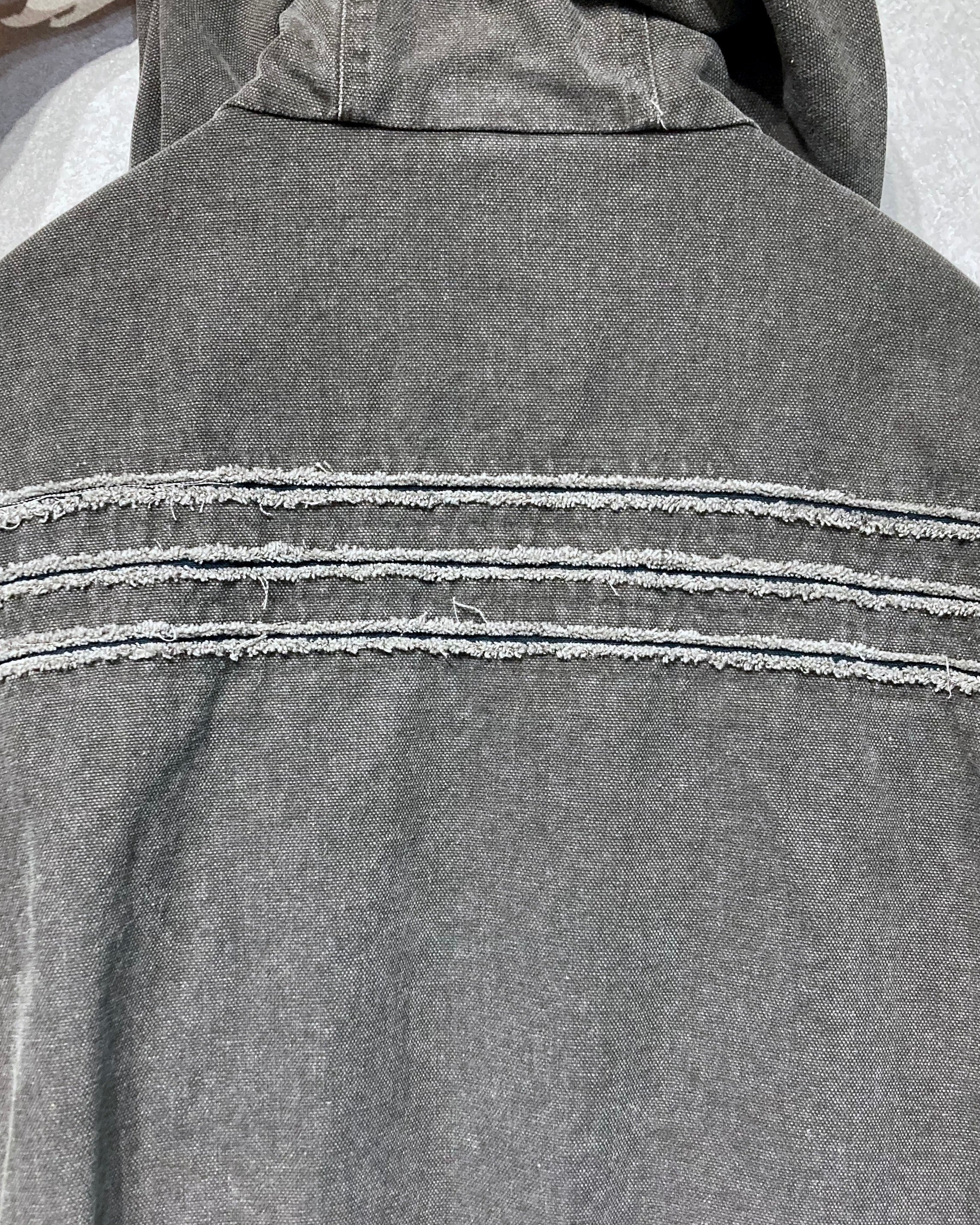 ROTOL / SLASH CANVAS HOODIE JACKET - Charcoal