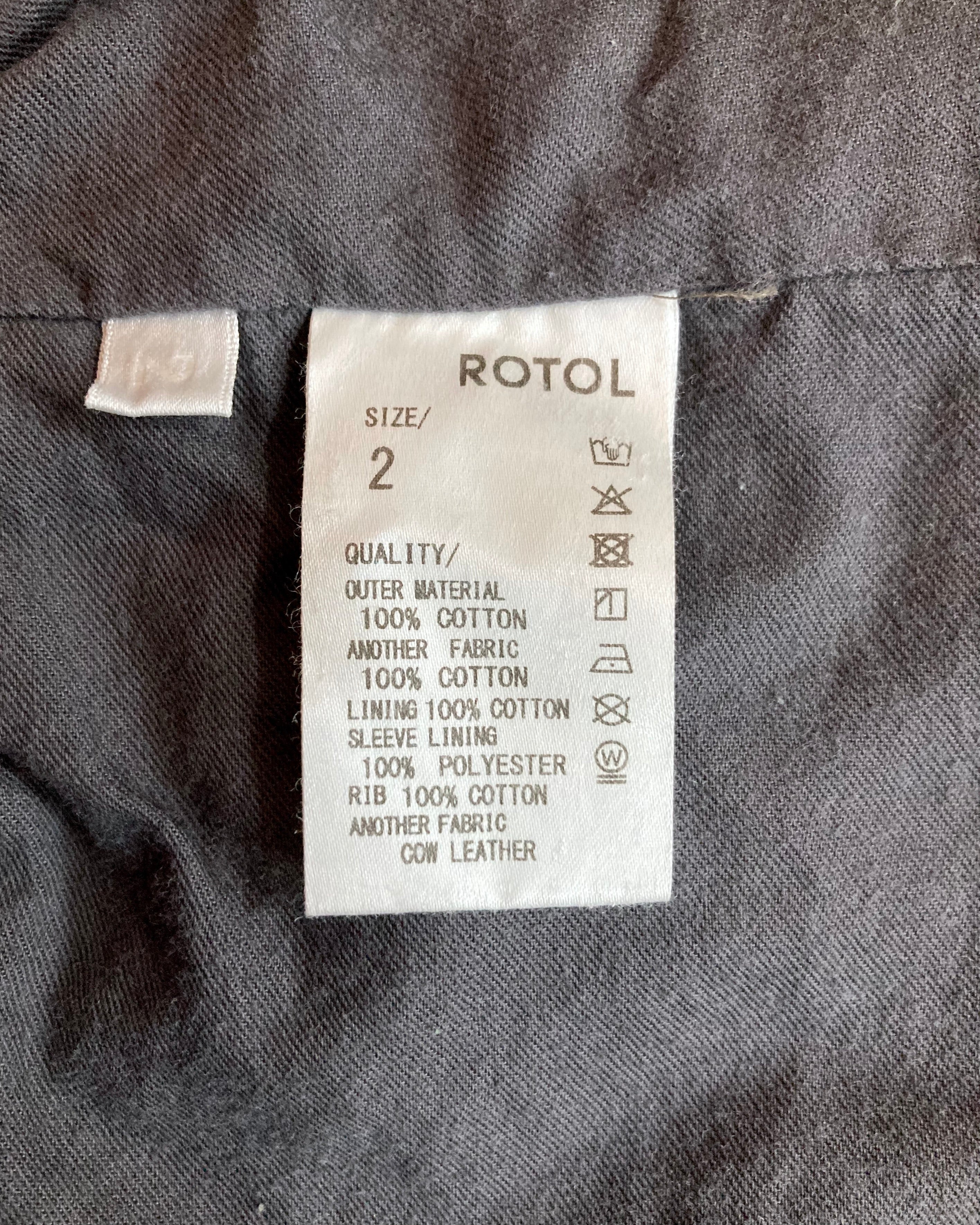 ROTOL / SLASH CANVAS HOODIE JACKET - Charcoal