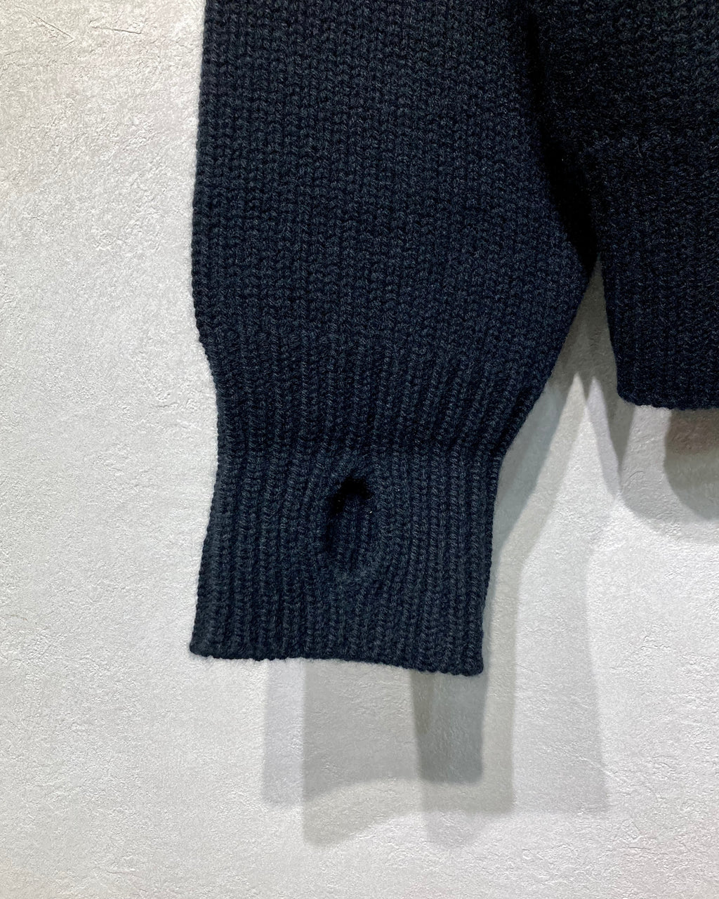 ROTOL / WOOL CASHMERE ZIP KNIT SWEATER - Black