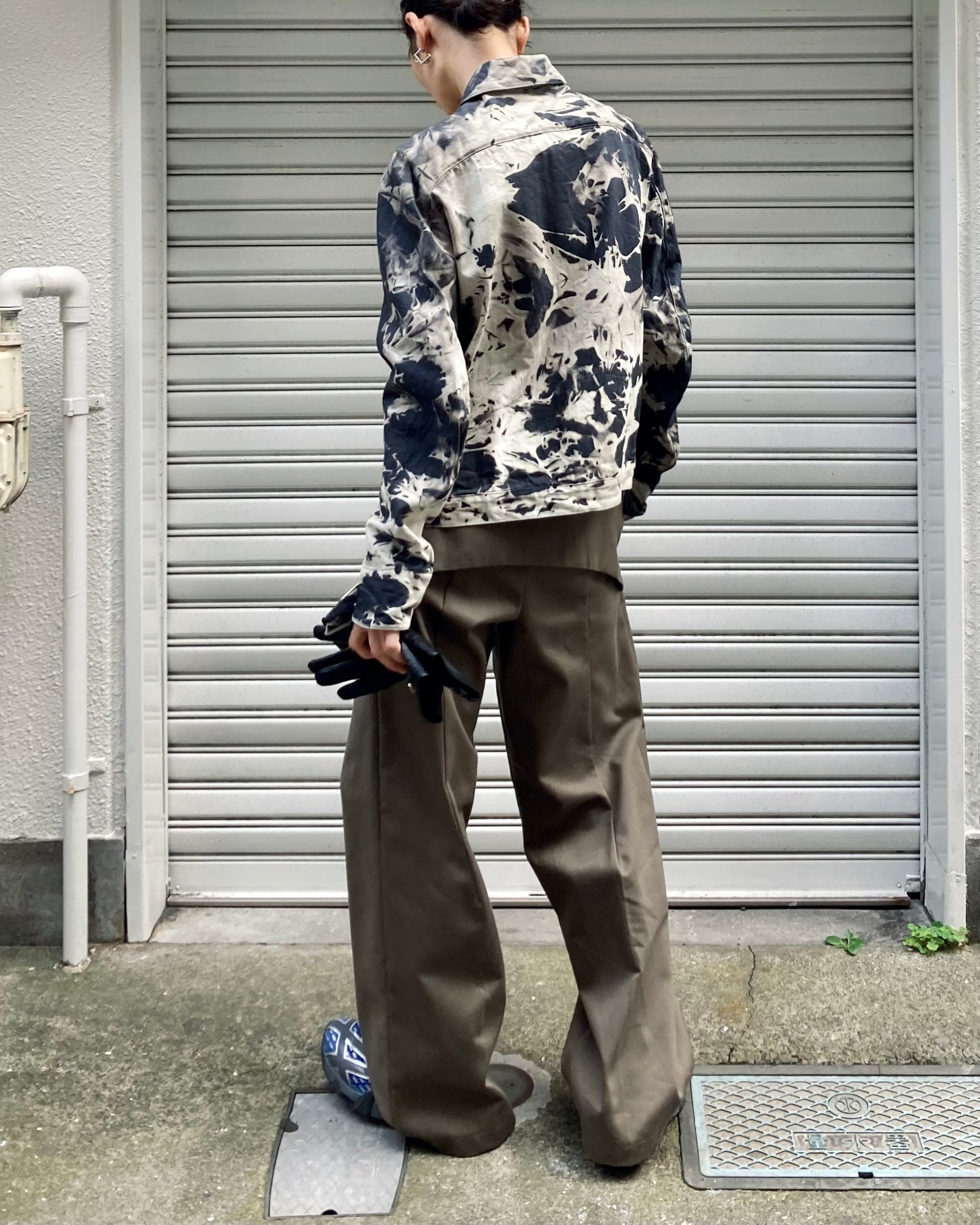 OPPOSE DUALITY / 8POCKET PANEL DENIM JKT BLEACH - Dark gray