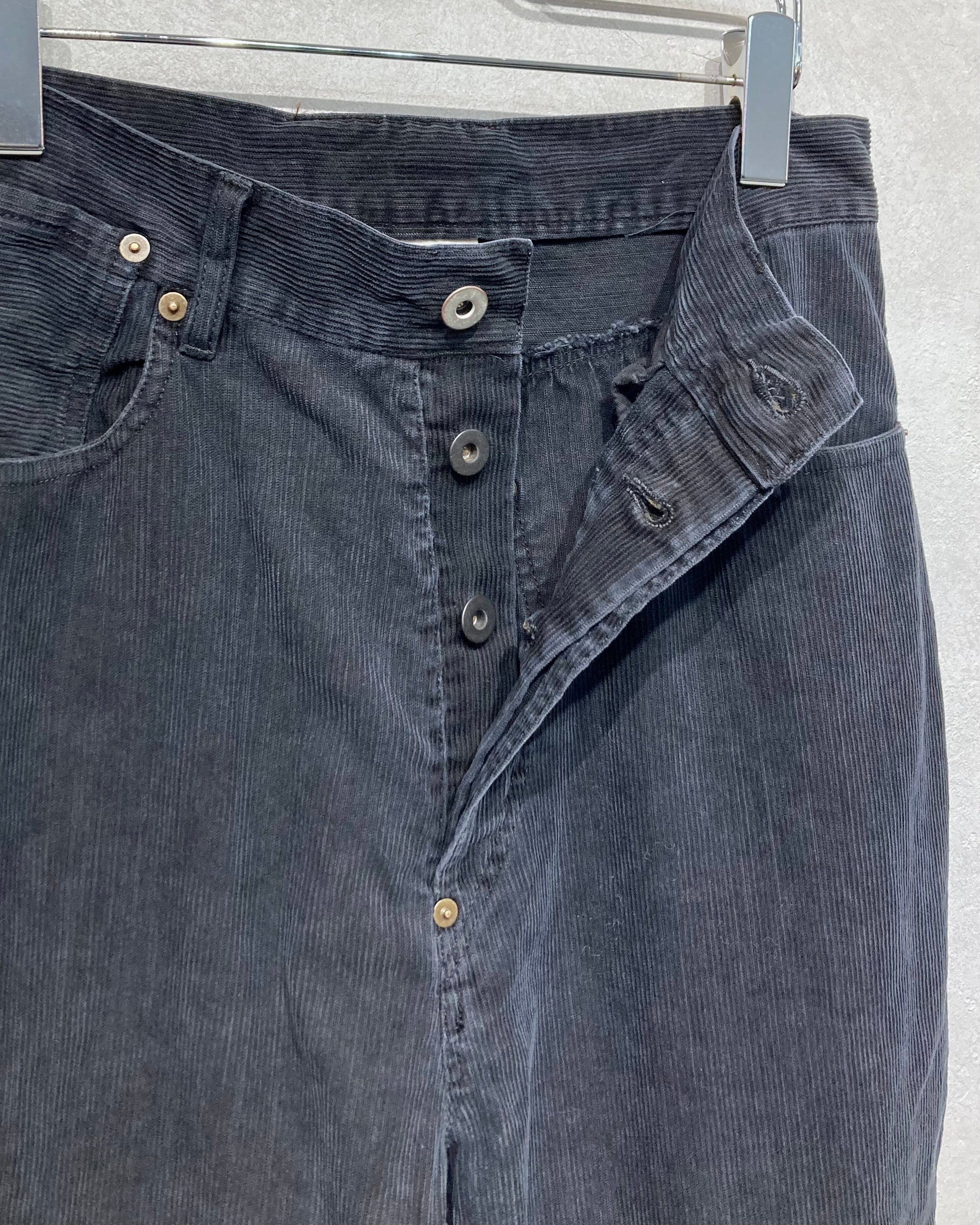 REFOMED / NEXT MAN CORDS PANTS - Black