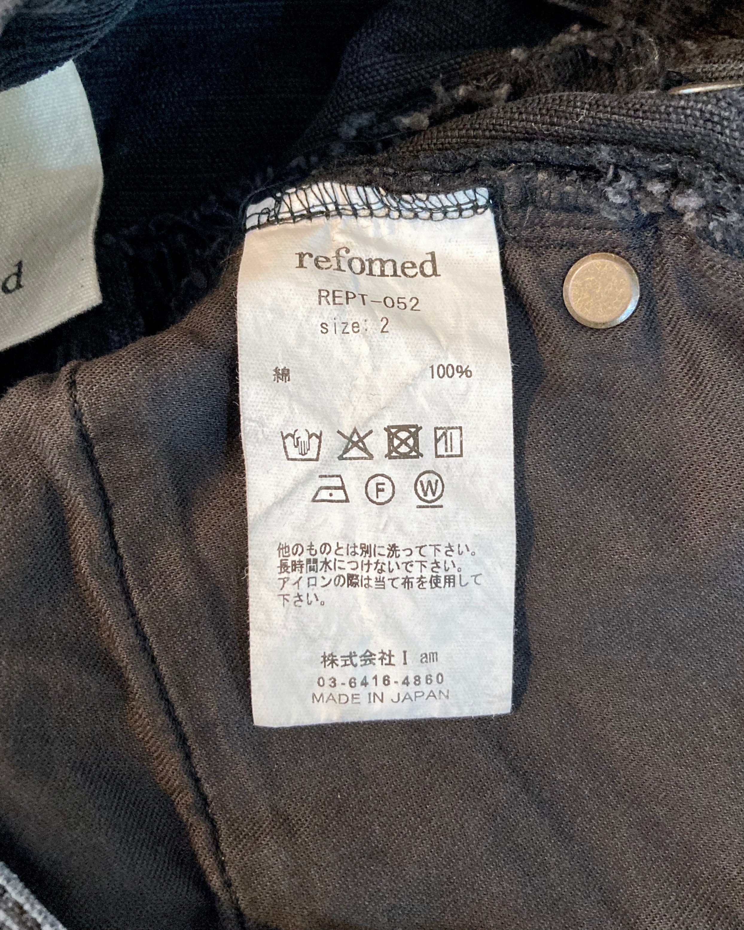 REFOMED / NEXT MAN CORDS PANTS - Black