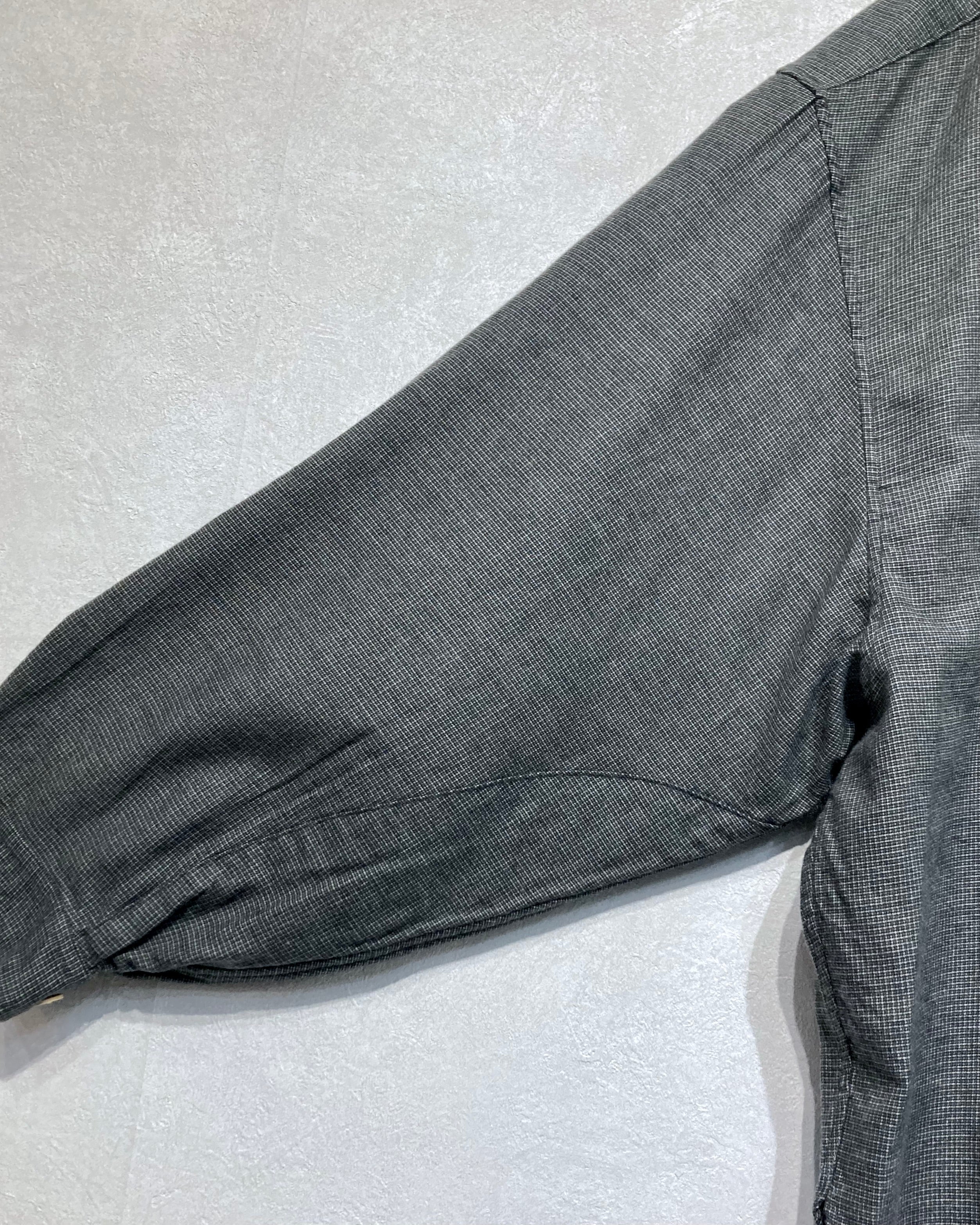 REFOMED / WRIST PATCH WIDE SHIRT "CHECK" - Charcoal