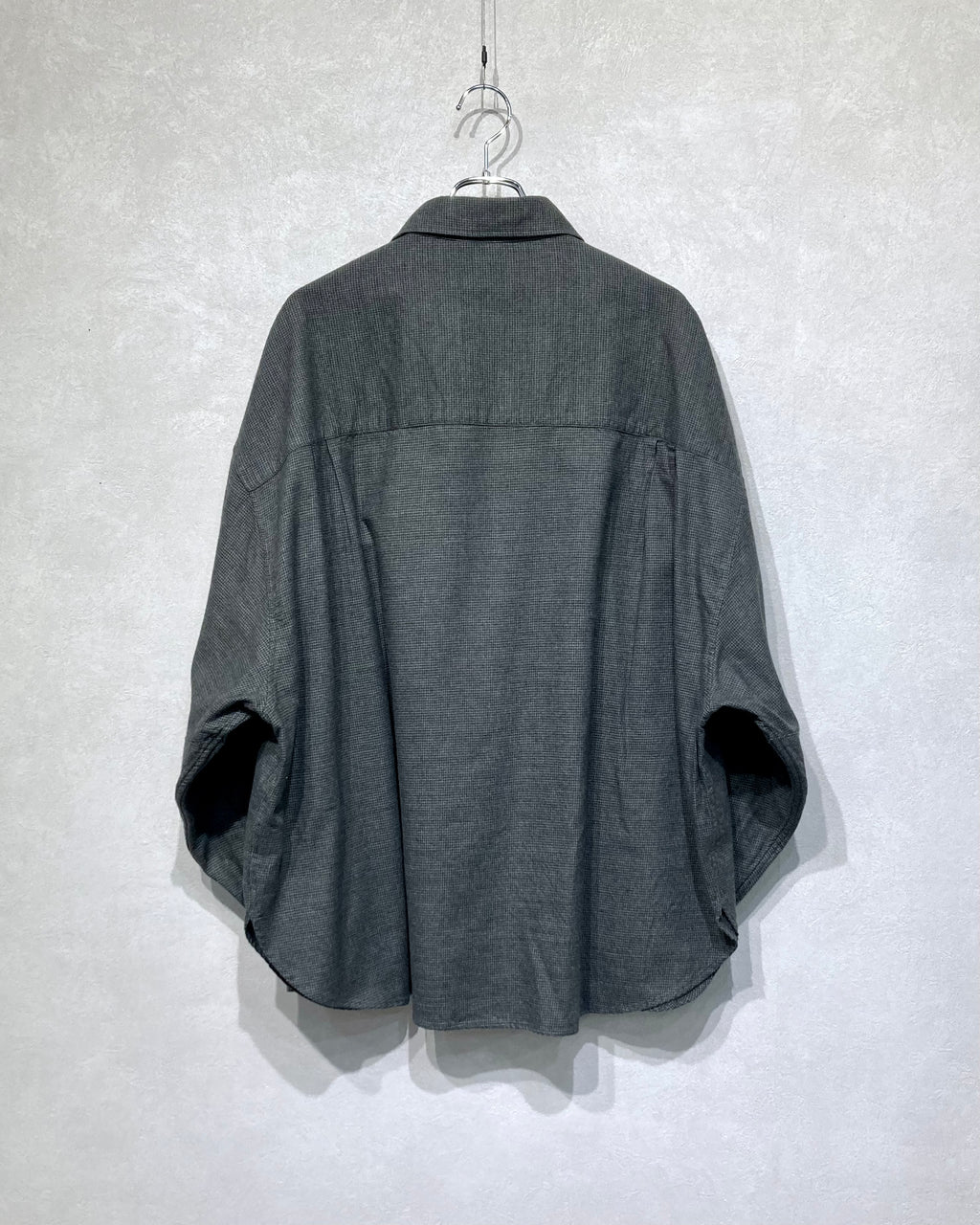 REFOMED / WRIST PATCH WIDE SHIRT "CHECK" - Charcoal