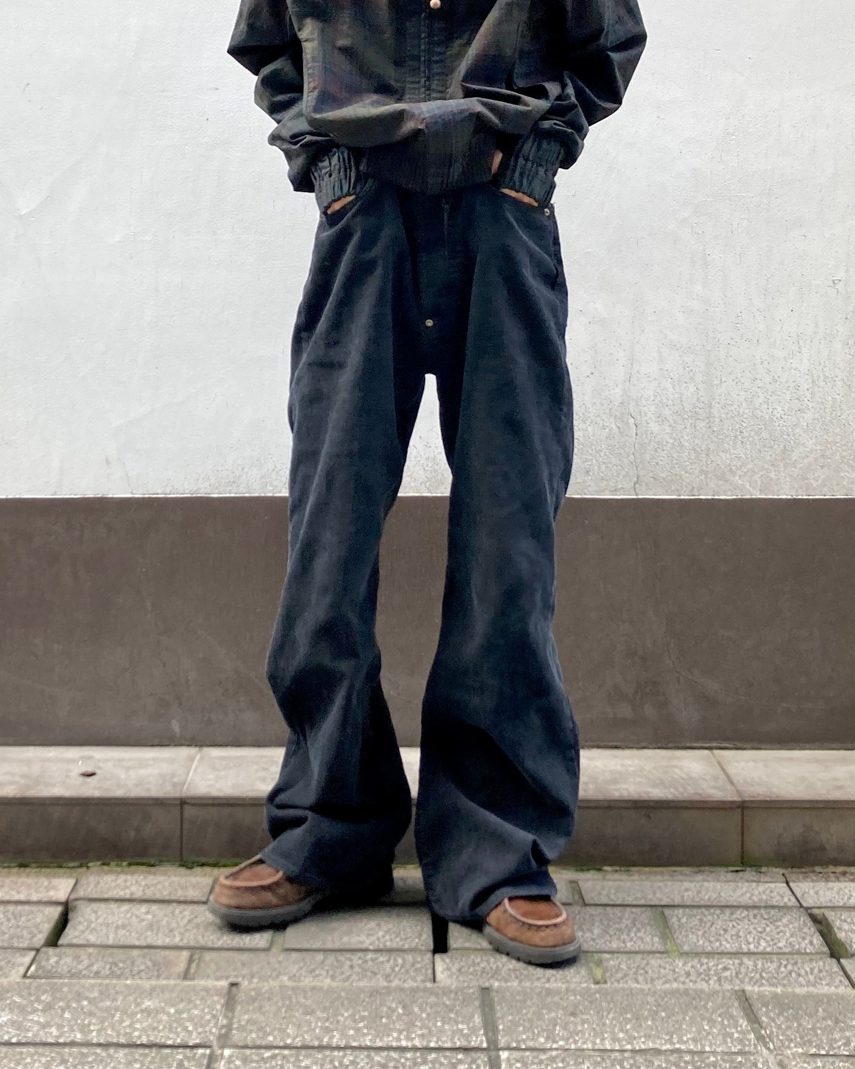 REFOMED / NEXT MAN CORDS PANTS - Black