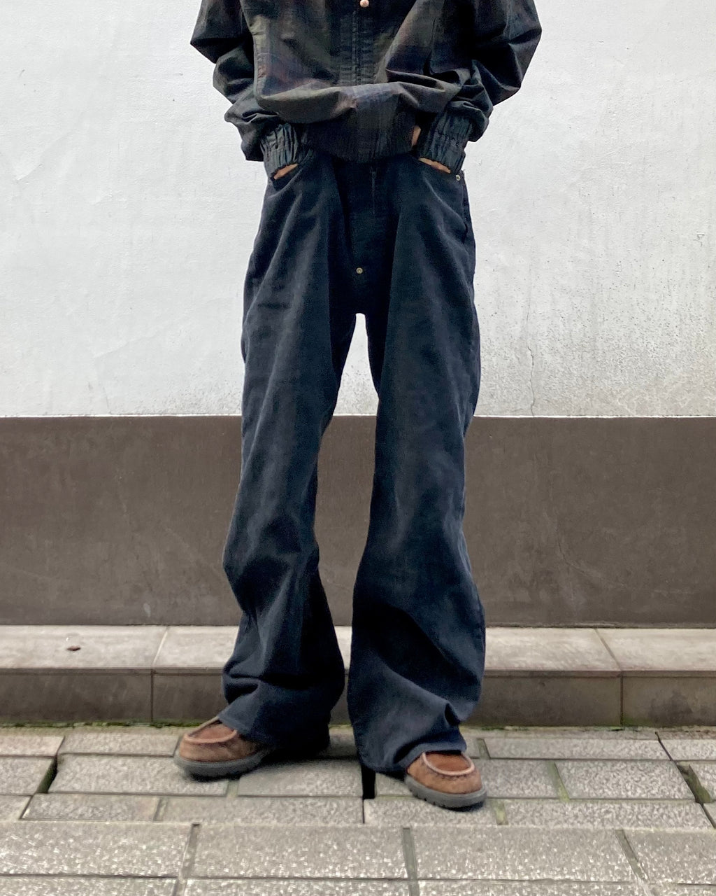 REFOMED / NEXT MAN CORDS PANTS - Black