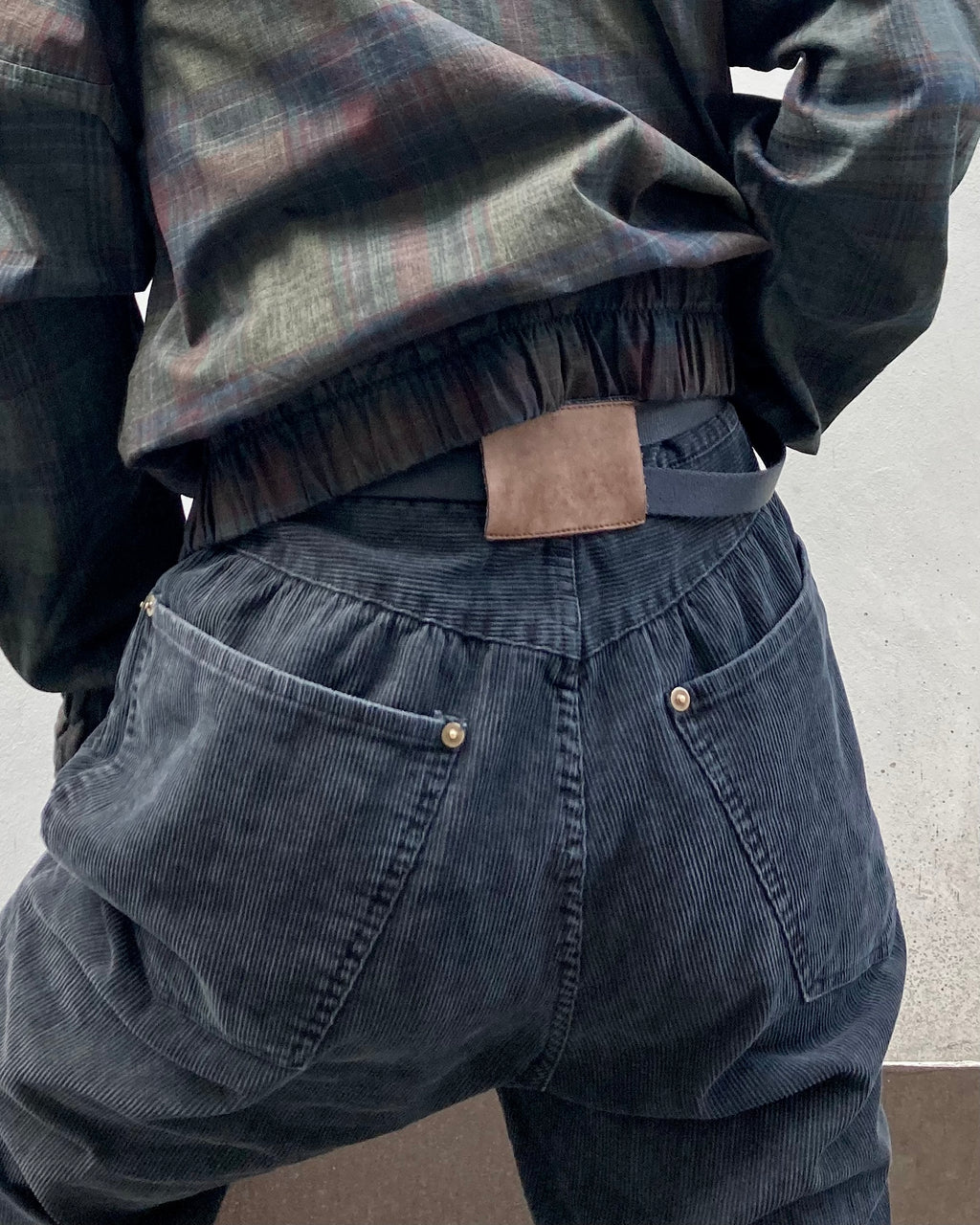 REFOMED / NEXT MAN CORDS PANTS - Black