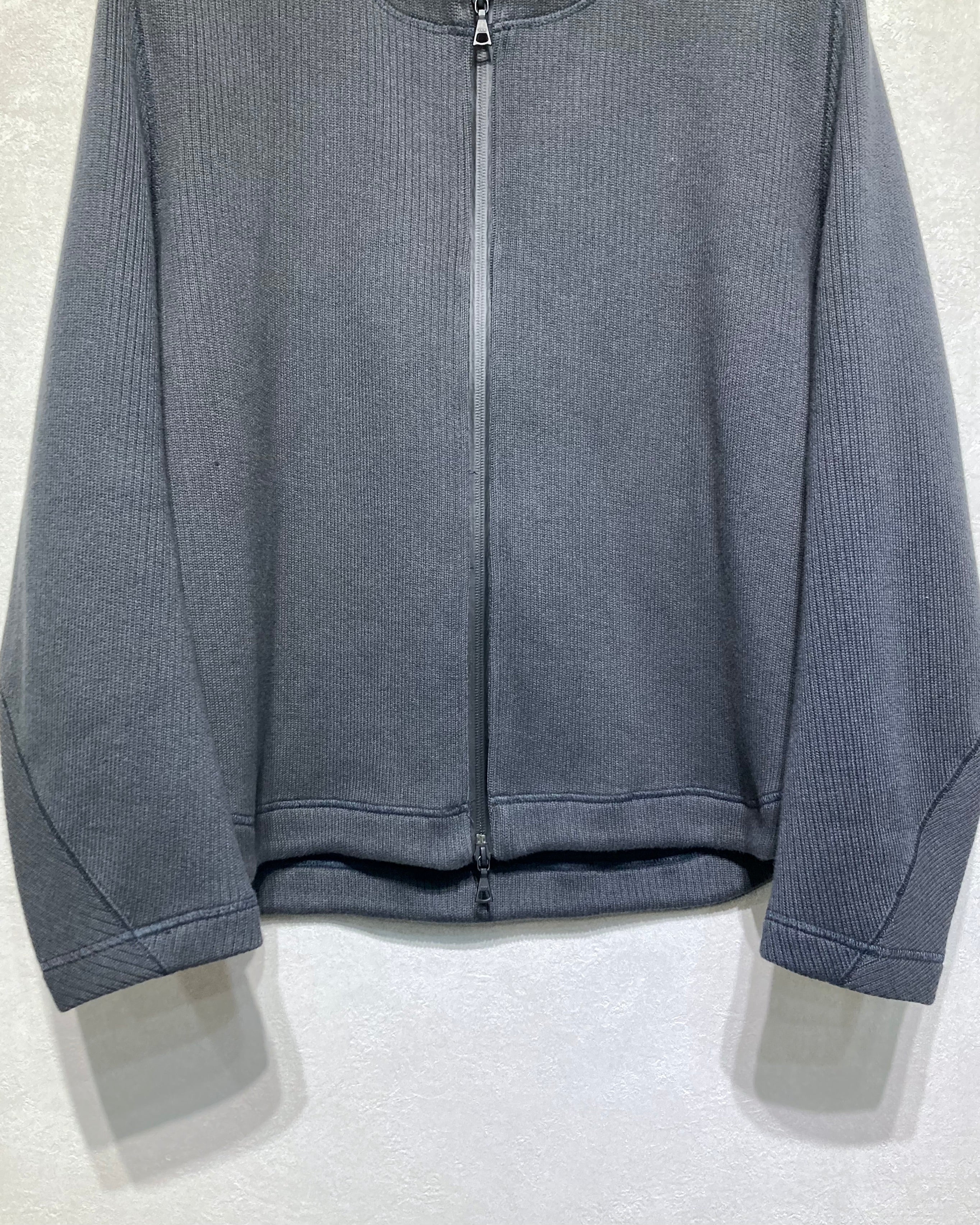 OPPOSE DUALITY / NO COLLAR RIB ZIP TOP - Black