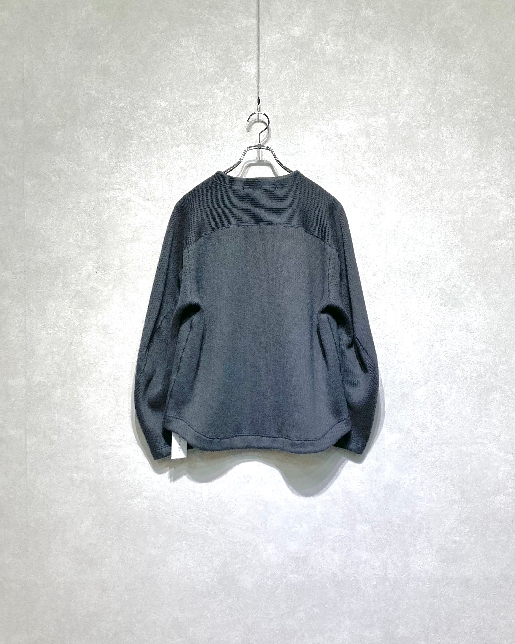 OPPOSE DUALITY / NO COLLAR RIB ZIP TOP - Black