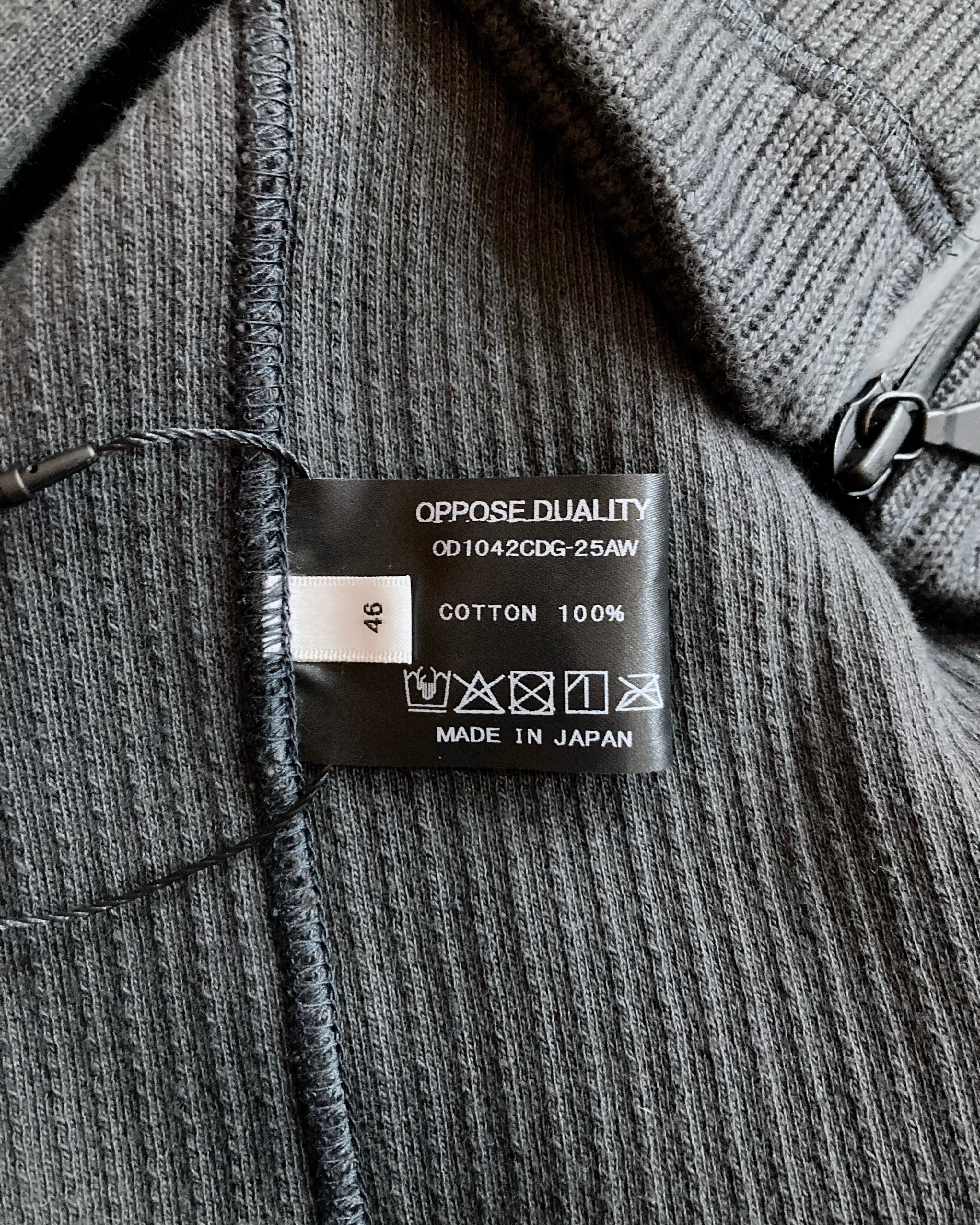 OPPOSE DUALITY / NO COLLAR RIB ZIP TOP - Black