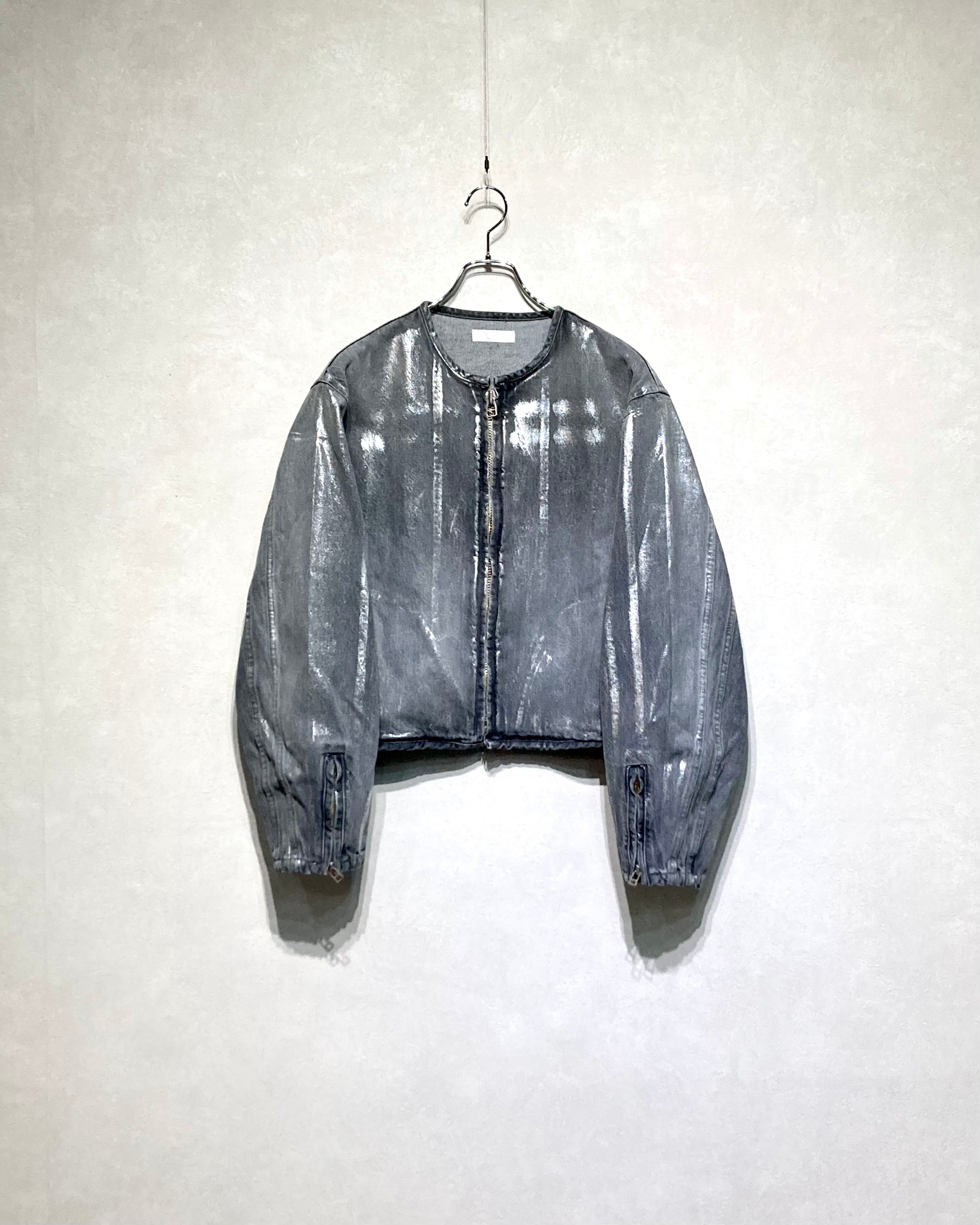 ROTOL / DOUBLE SEAMS RIDERS JACKET BLK FOIL PRINTING - Black