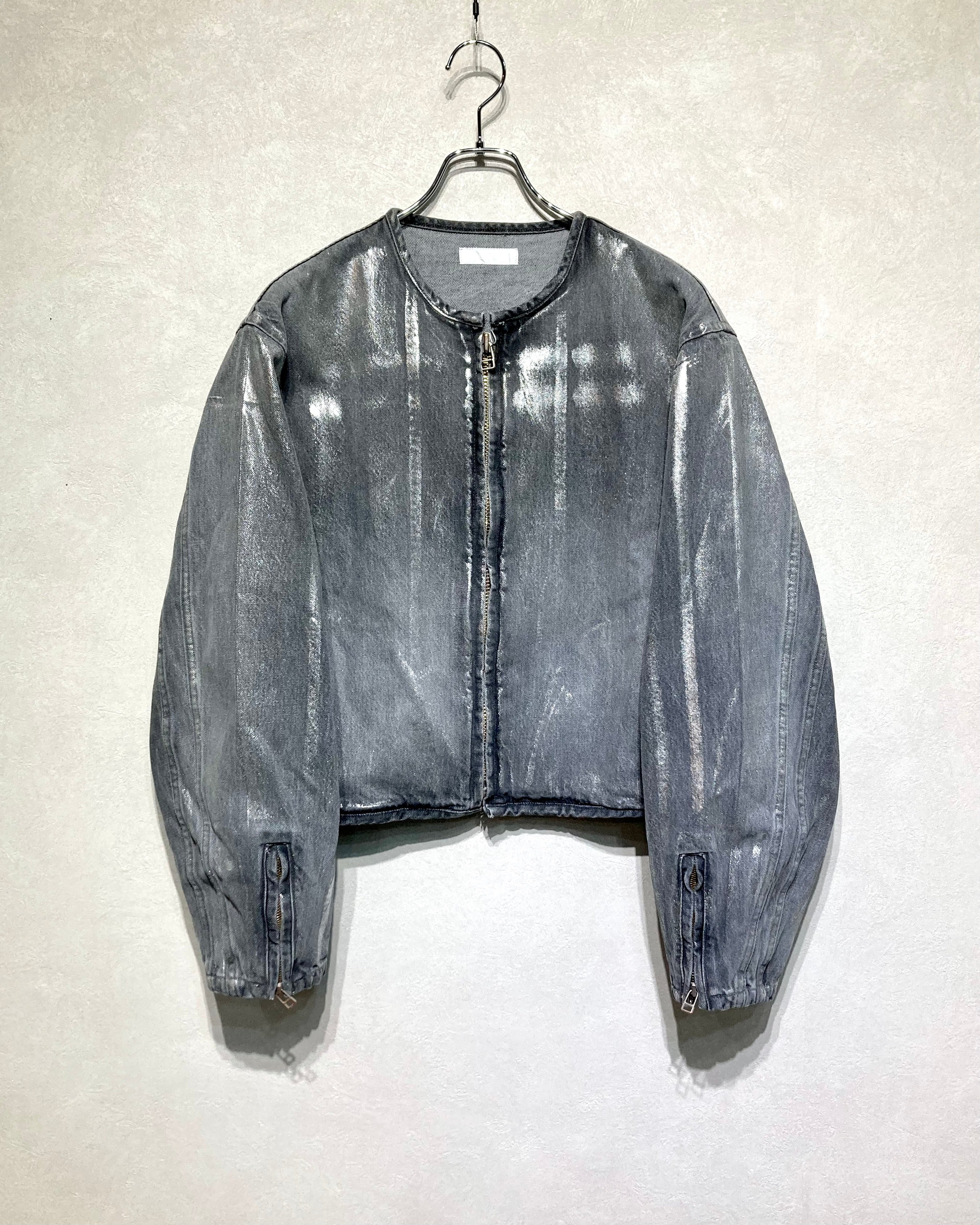 ROTOL / DOUBLE SEAMS RIDERS JACKET BLK FOIL PRINTING - Black