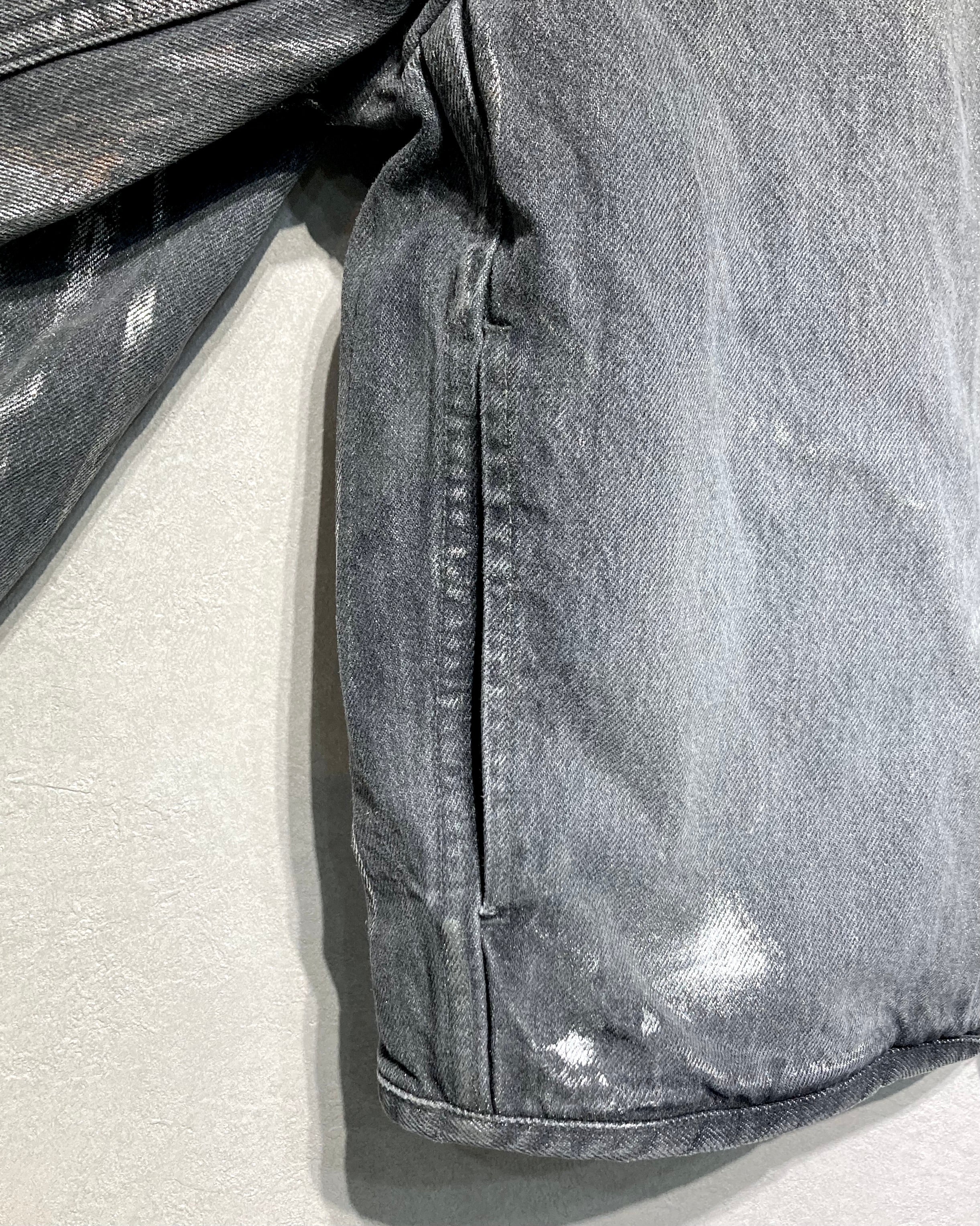 ROTOL / DOUBLE SEAMS RIDERS JACKET BLK FOIL PRINTING - Black