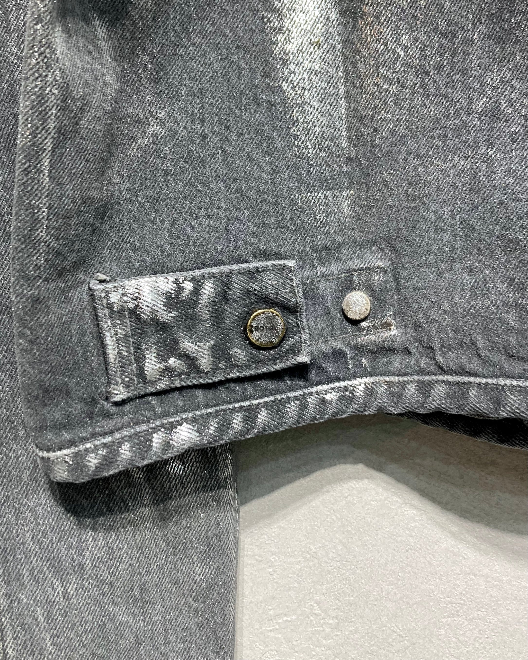 ROTOL / DOUBLE SEAMS RIDERS JACKET BLK FOIL PRINTING - Black