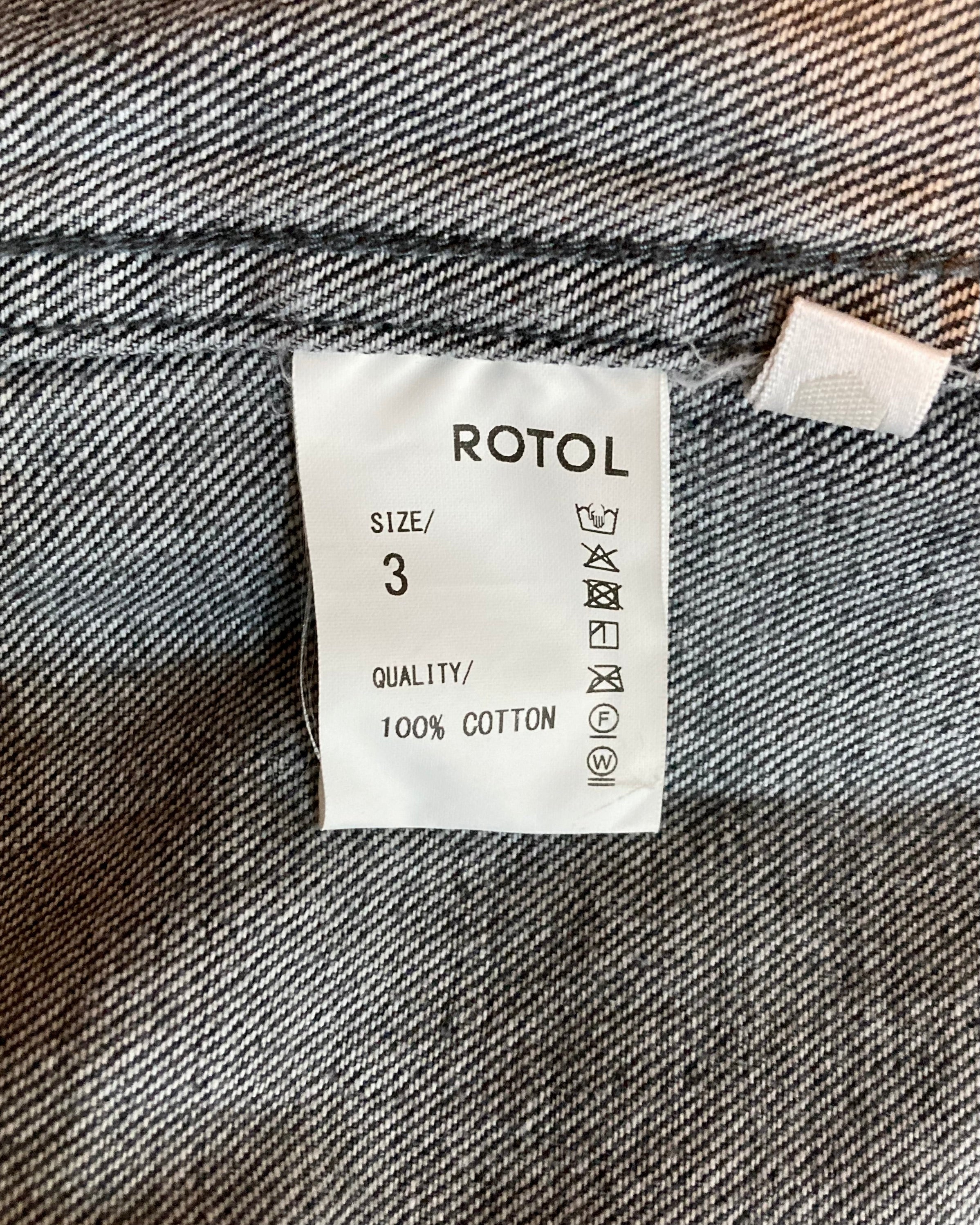 ROTOL / DOUBLE SEAMS RIDERS JACKET BLK FOIL PRINTING - Black