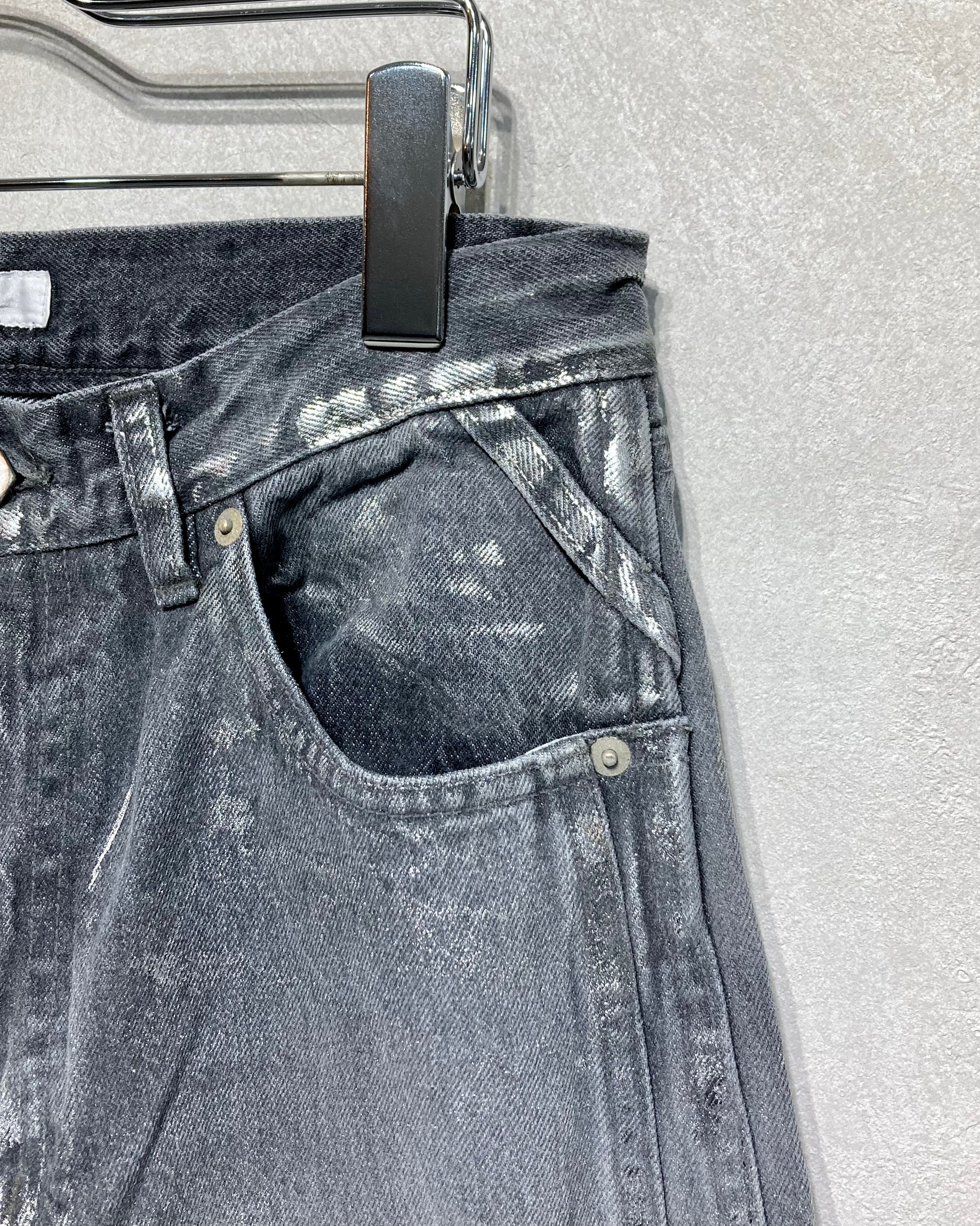 ROTOL / TRIPLE SEAMS 6P DENIM WIDE FOIL PRINTING - Black