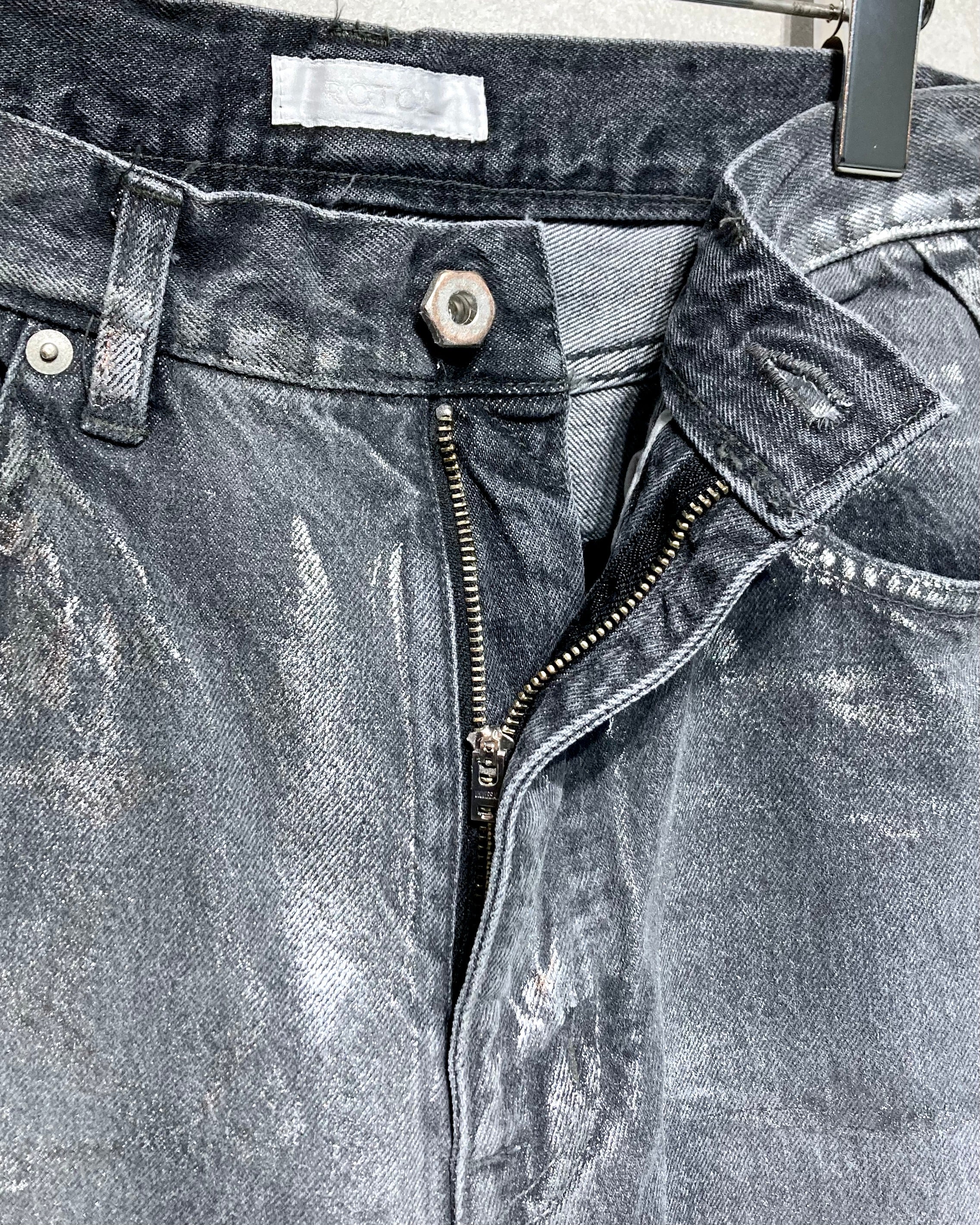 ROTOL / TRIPLE SEAMS 6P DENIM WIDE FOIL PRINTING - Black