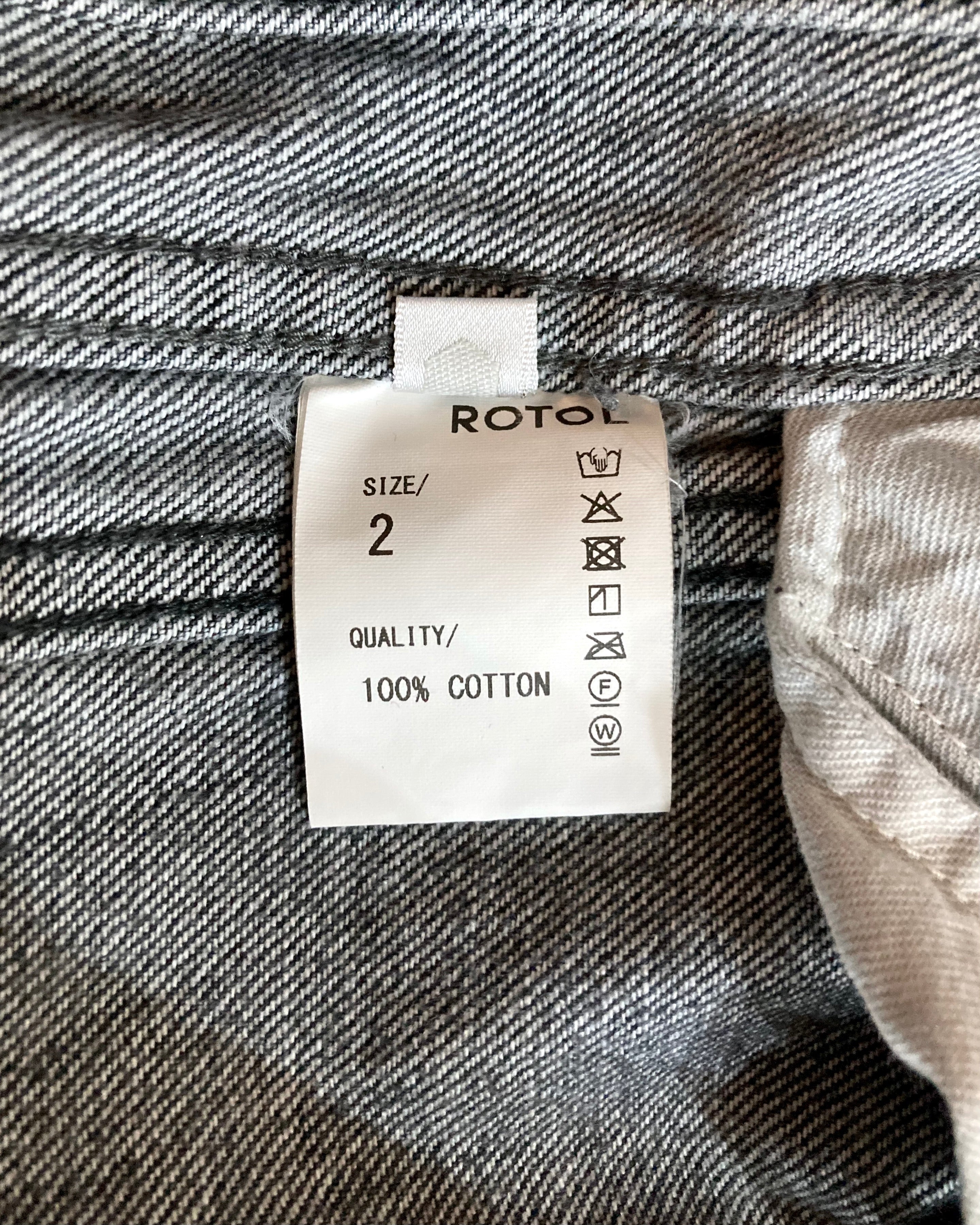 ROTOL / TRIPLE SEAMS 6P DENIM WIDE FOIL PRINTING - Black