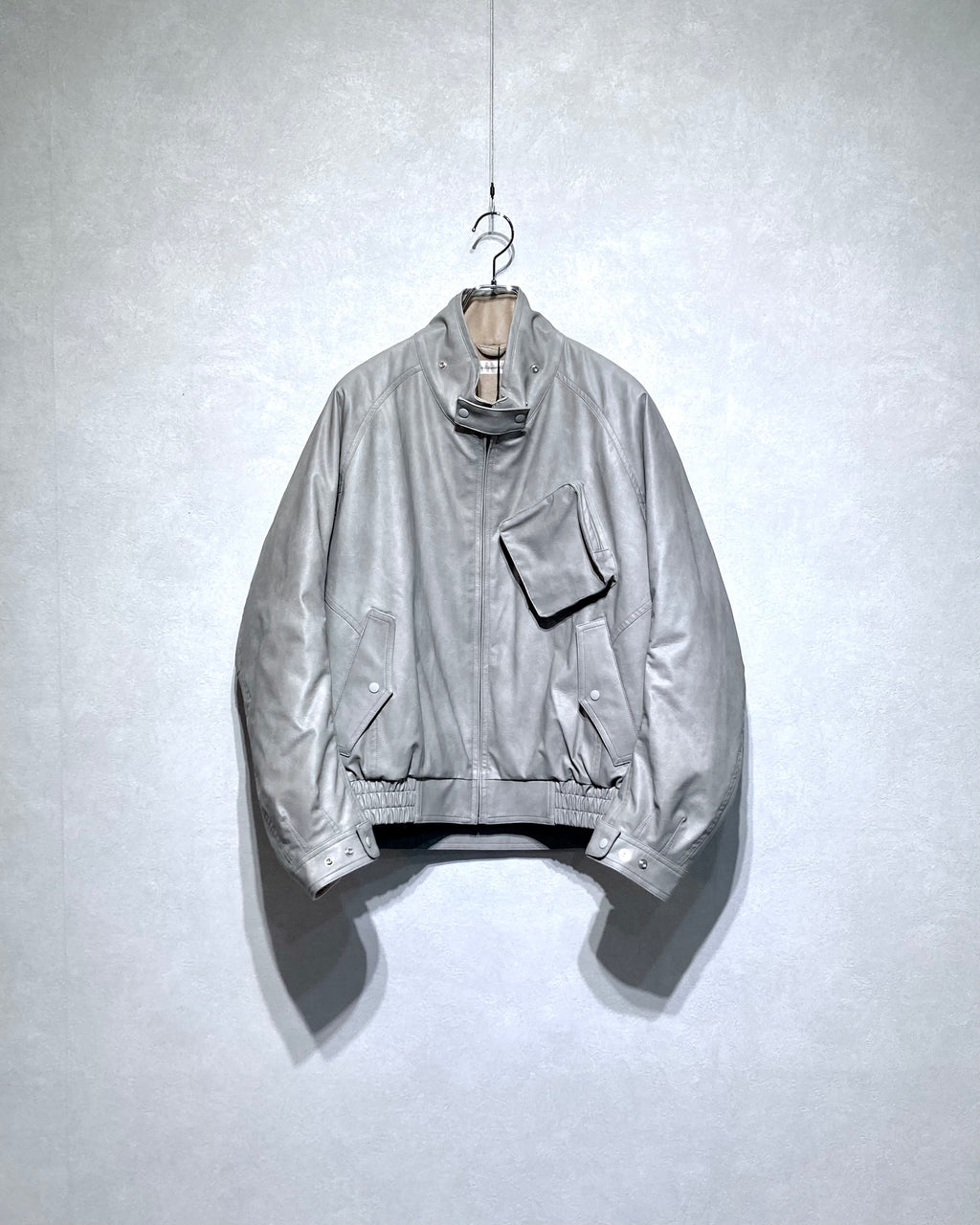 ABELIA EDOWARD GOUCHA / MOM BIKER JACKET - Gray