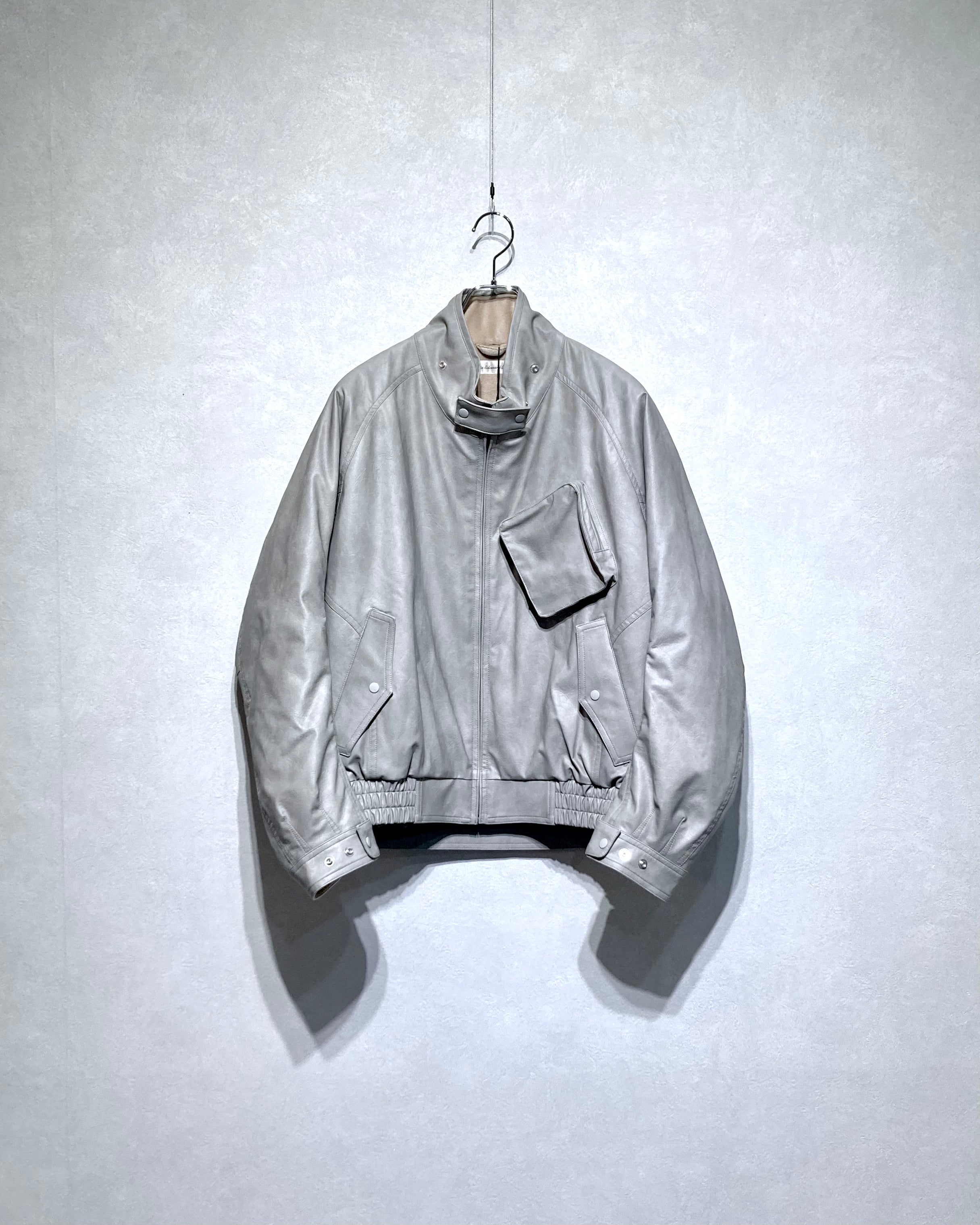 ABELIA EDOWARD GOUCHA / MOM BIKER JACKET - Gray