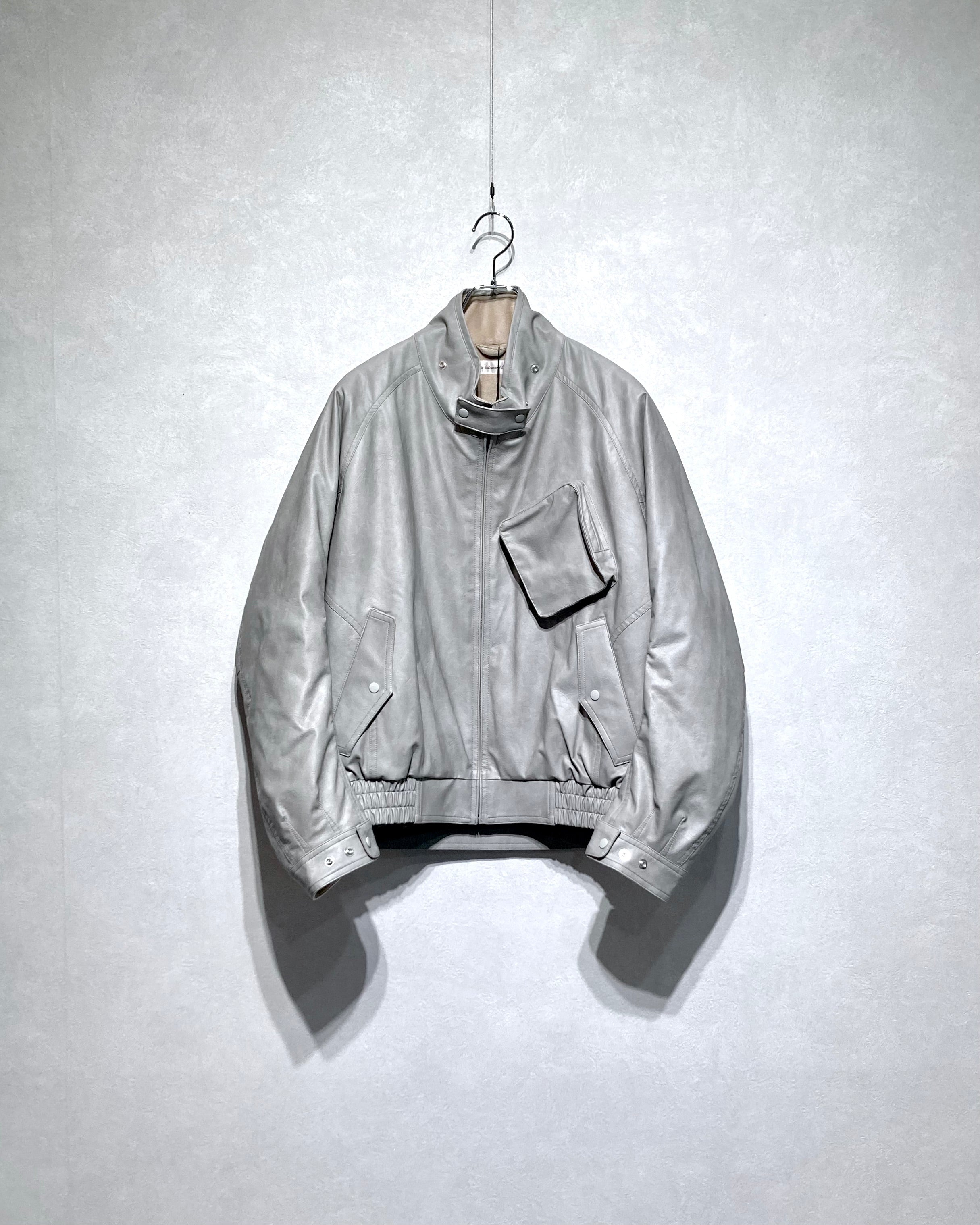 ABELIA EDOWARD GOUCHA / MOM BIKER JACKET - Gray