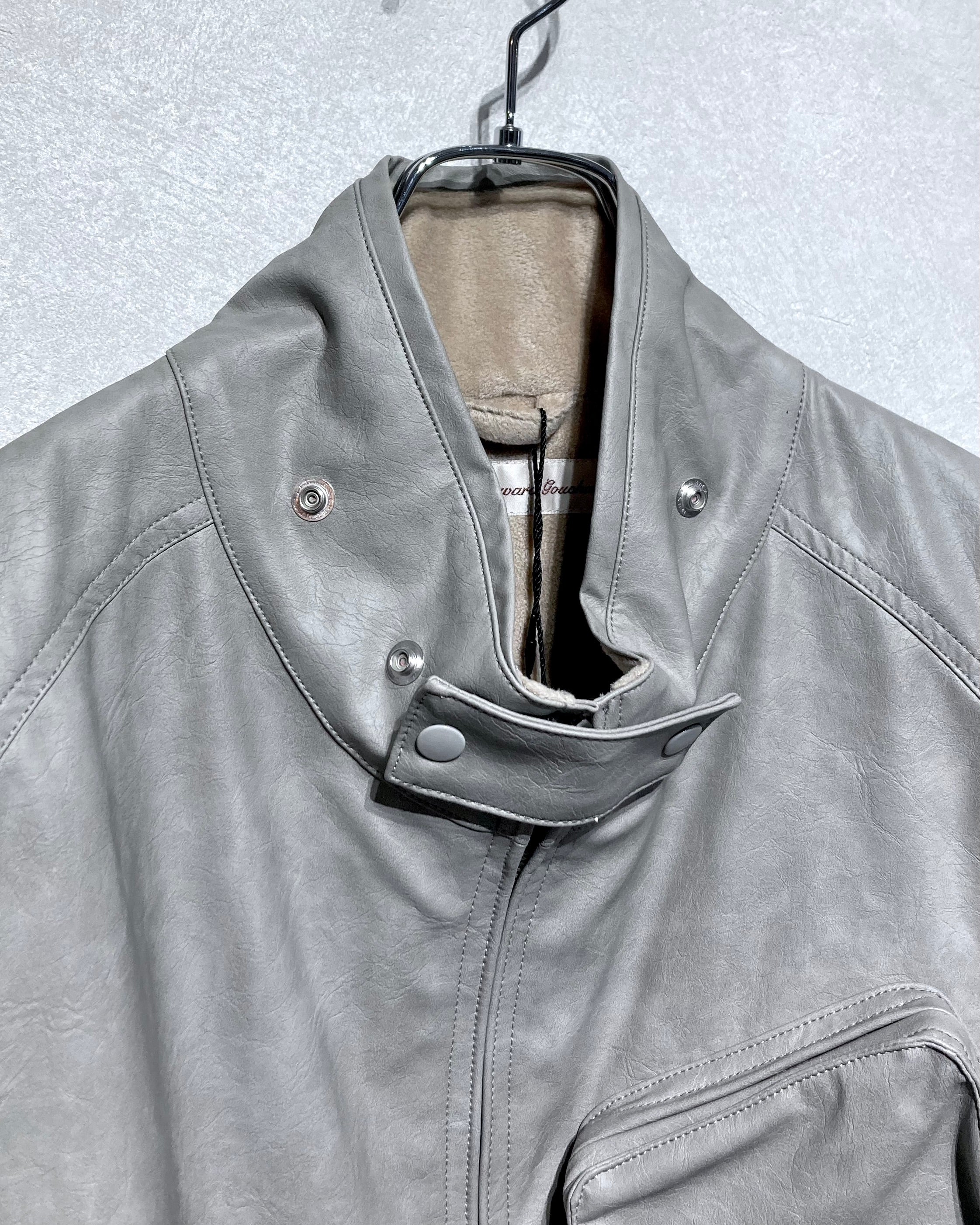 ABELIA EDOWARD GOUCHA / MOM BIKER JACKET - Gray