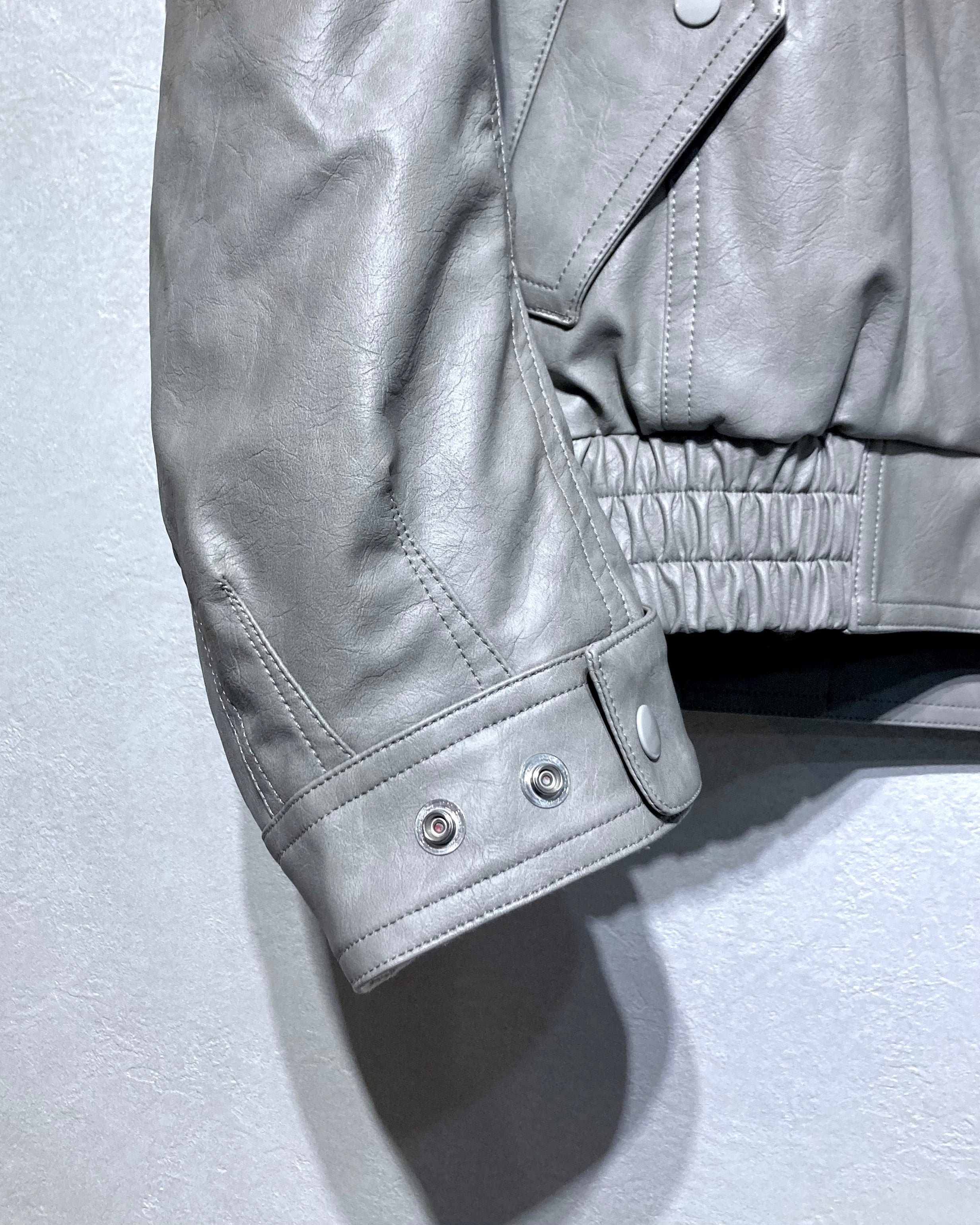 ABELIA EDOWARD GOUCHA / MOM BIKER JACKET - Gray