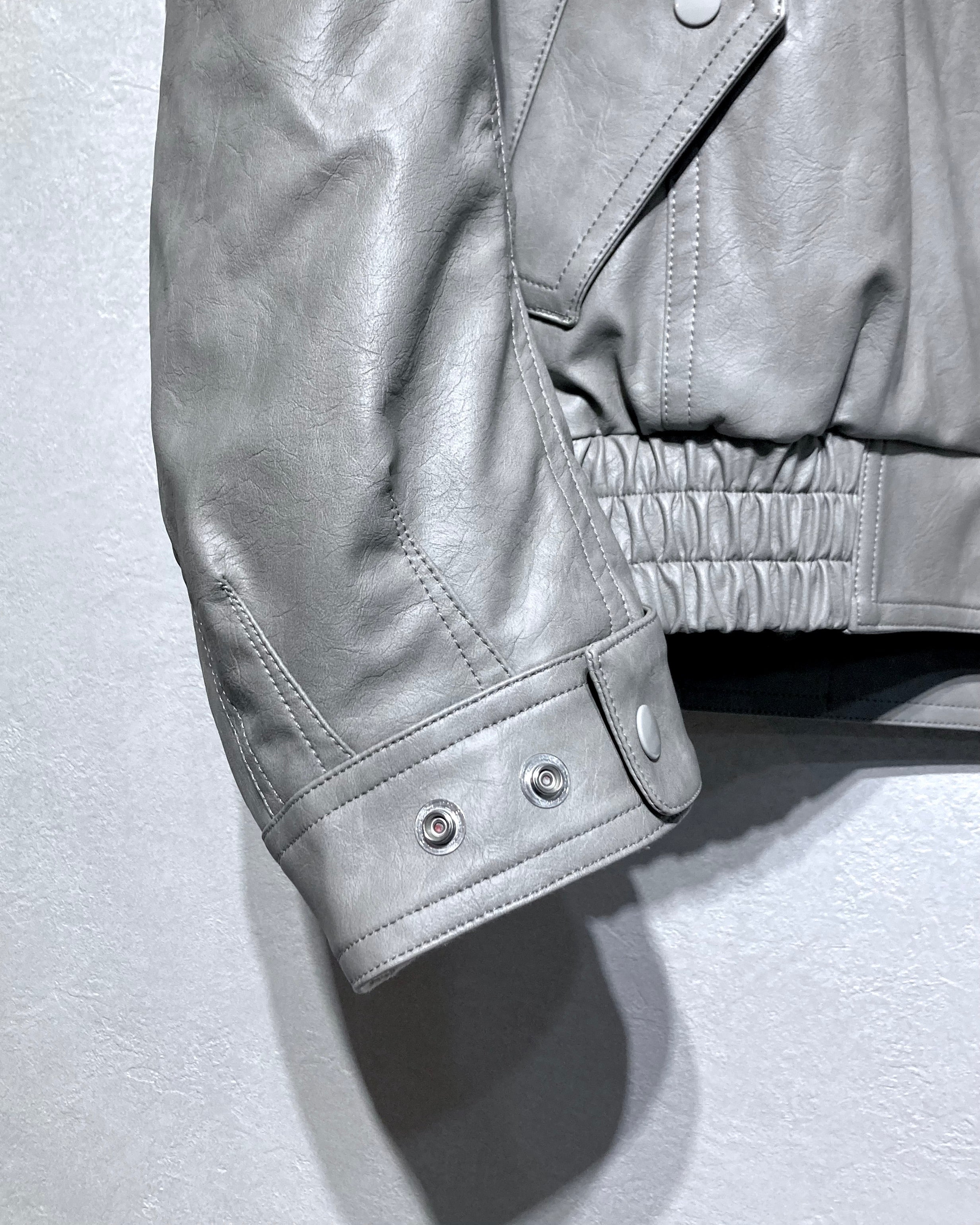 ABELIA EDOWARD GOUCHA / MOM BIKER JACKET - Gray