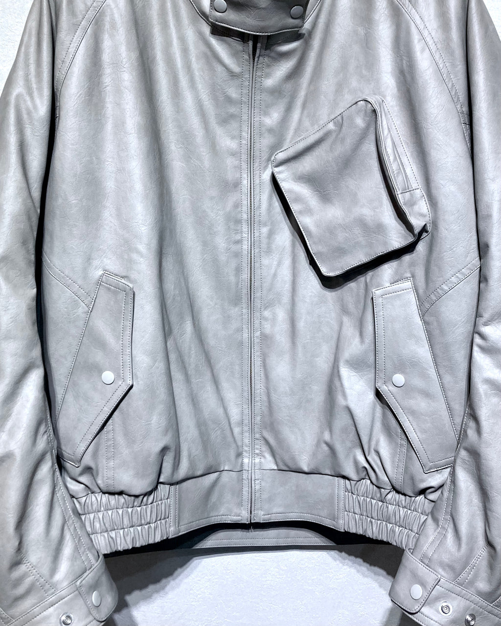 ABELIA EDOWARD GOUCHA / MOM BIKER JACKET - Gray